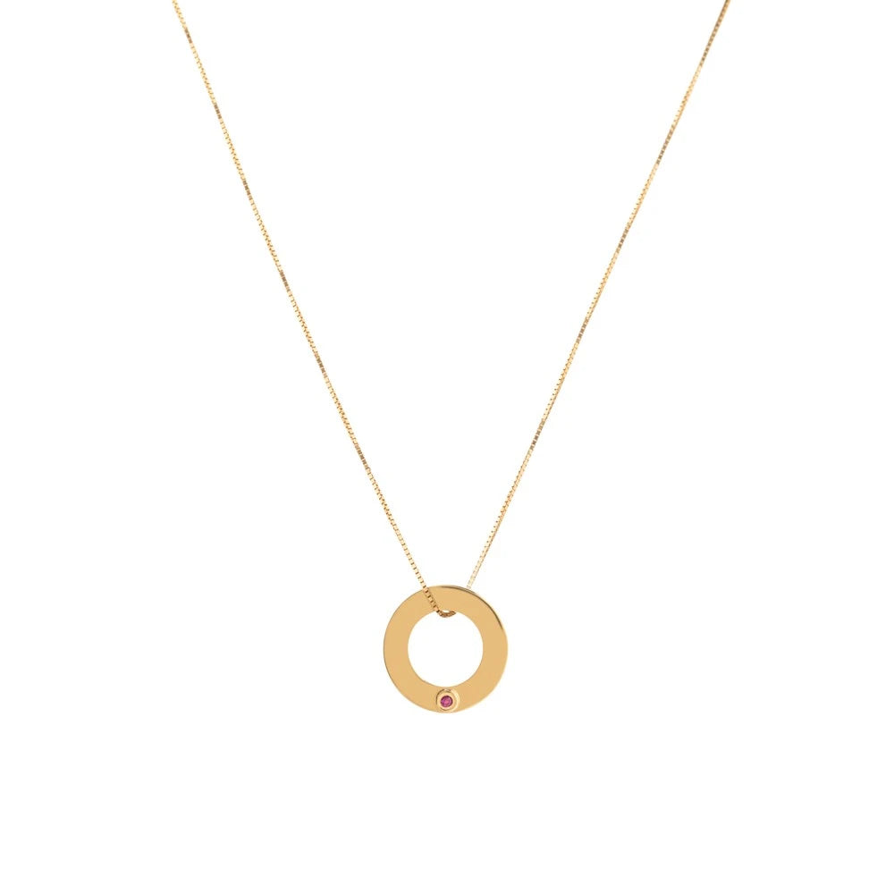 PINGENTE CÍRCULO COM GEMA P