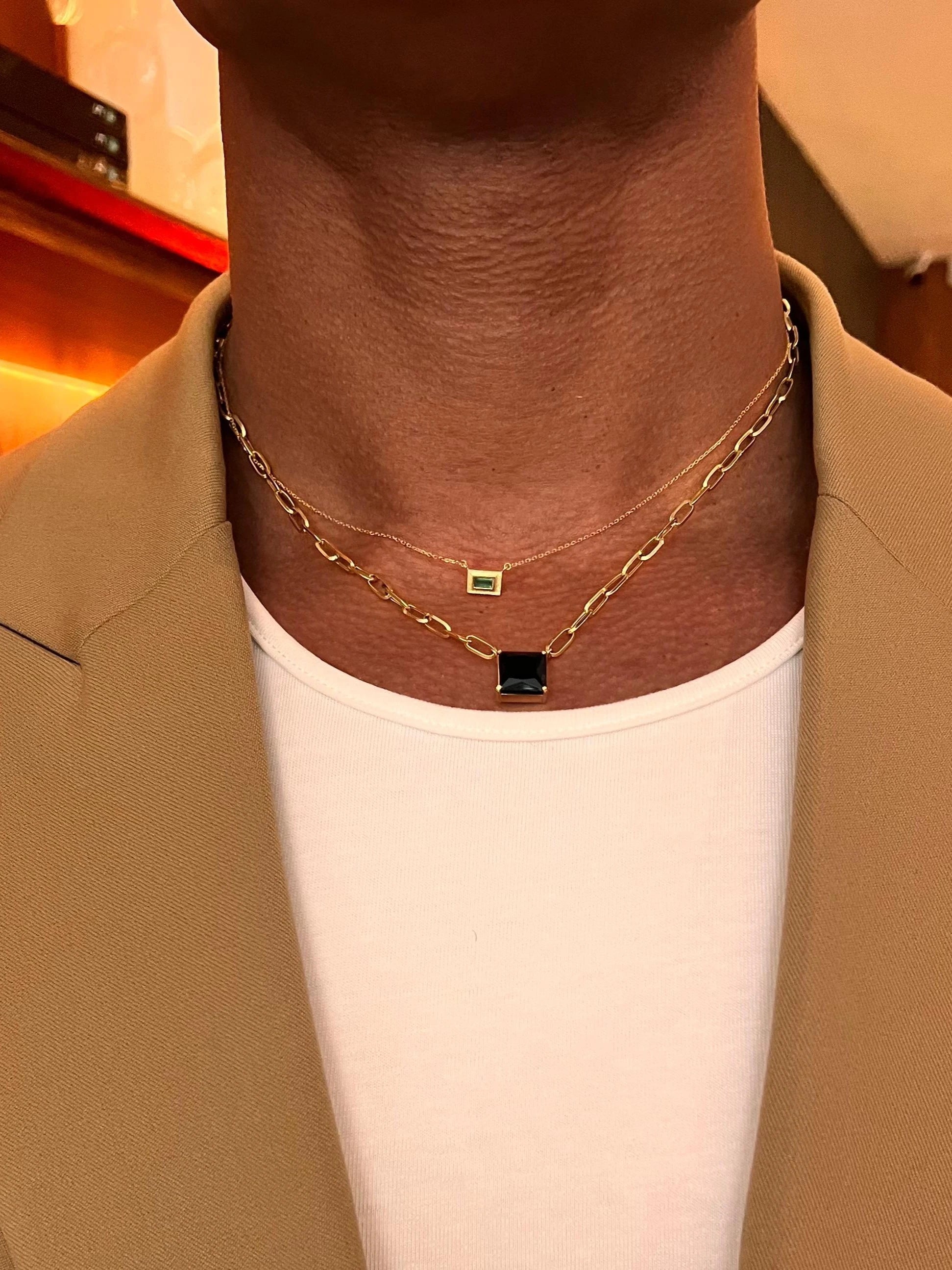 CHOKER COM ÔNIX CENTRAL P