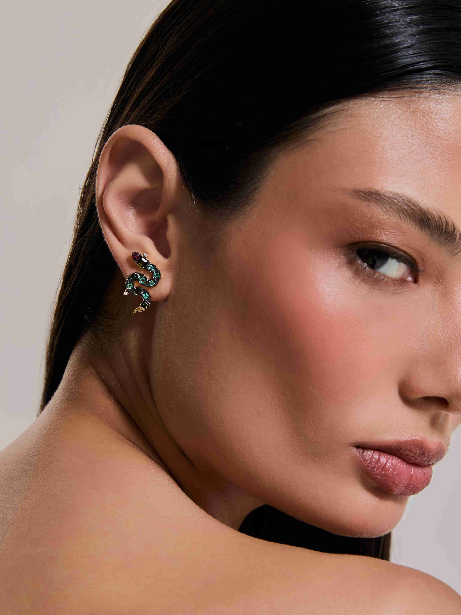 BRINCO SERPENTE COM GEMAS