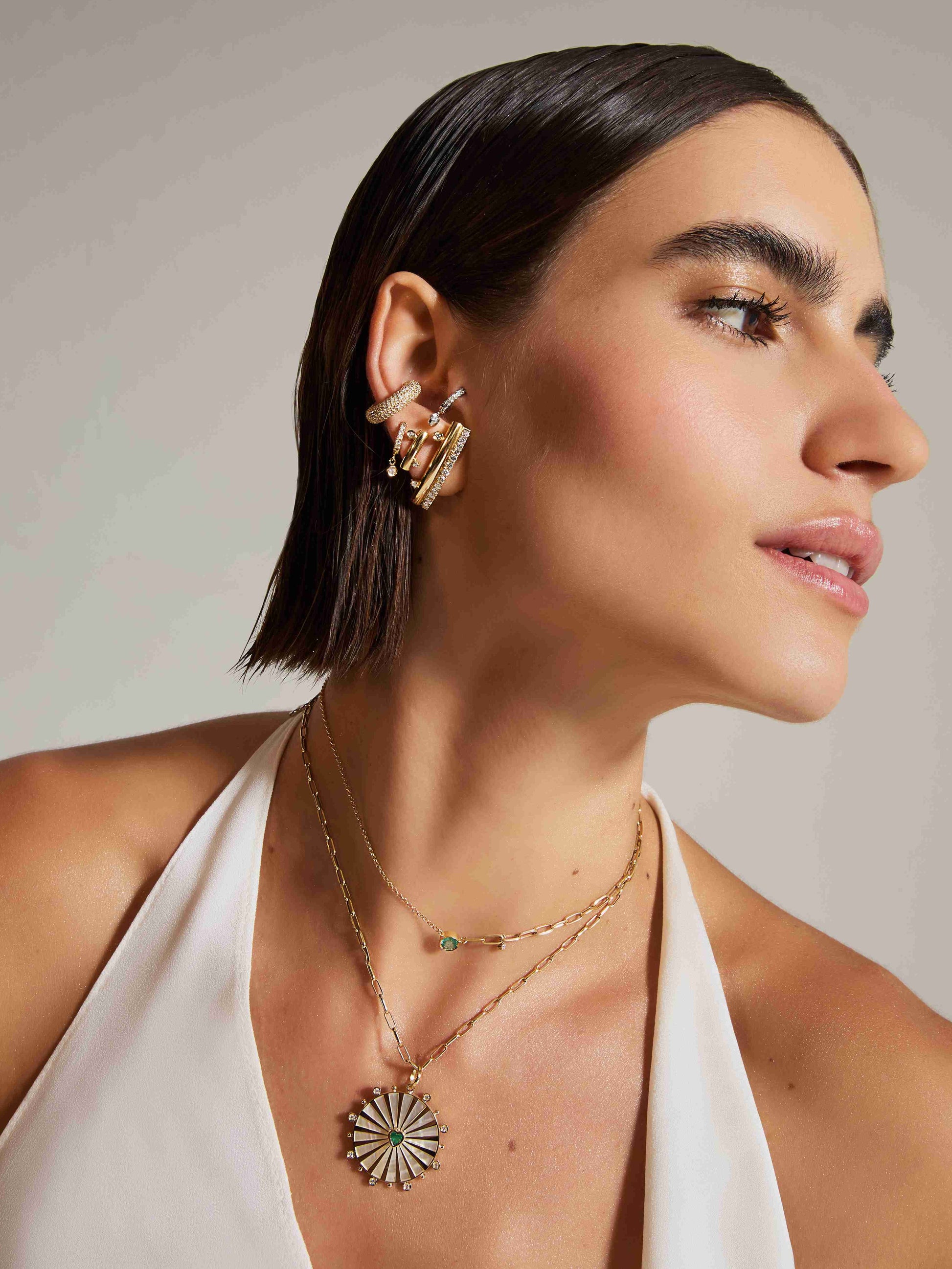 BRINCO CÔNCAVO DUPLO COM DIAMANTE