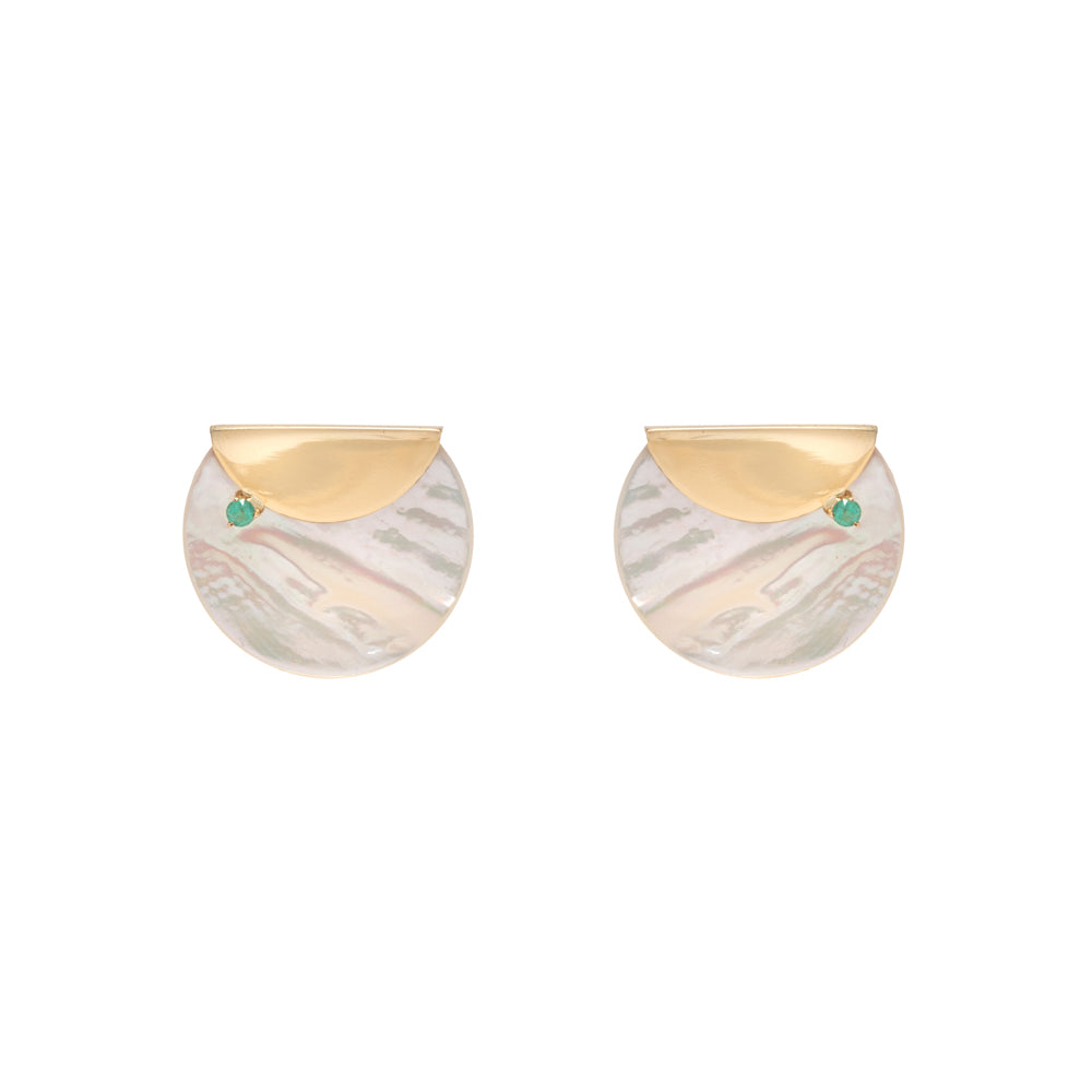 BRINCO MADREPÉROLA COM ESMERALDA