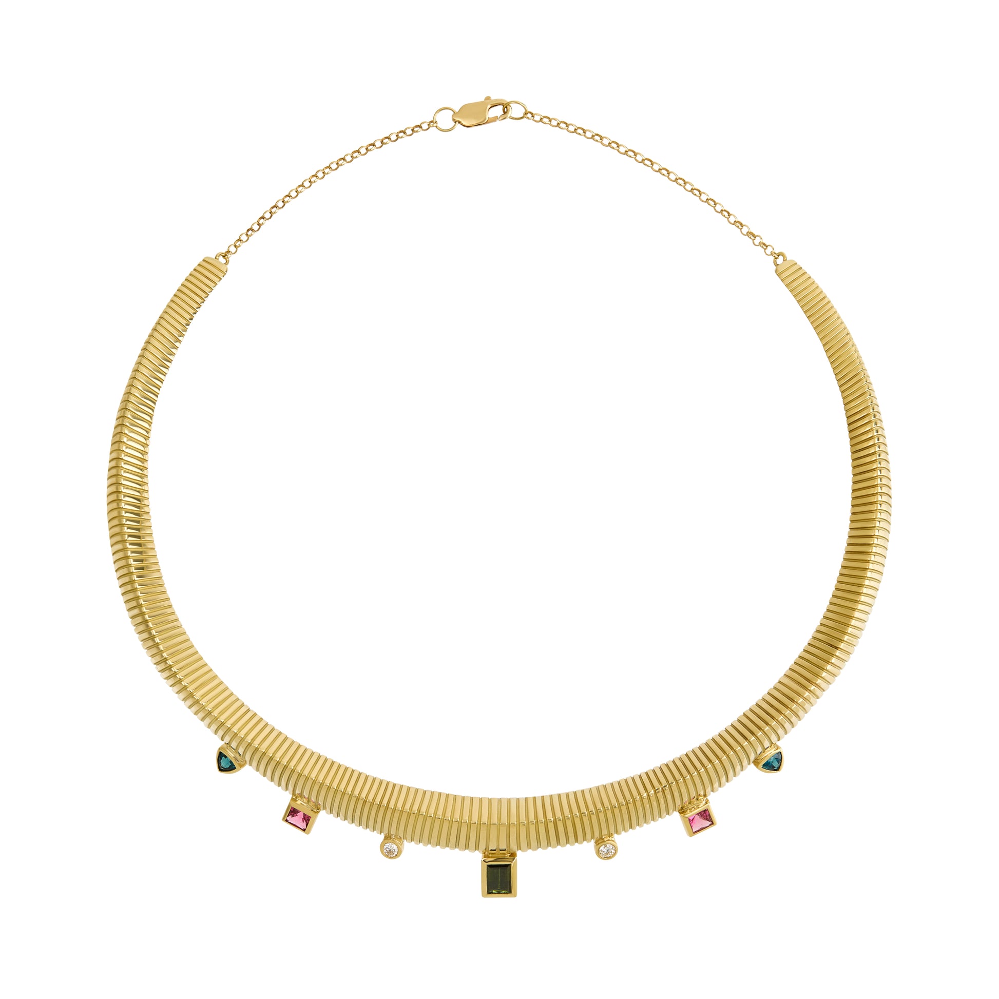 COLAR ARO BOLD COM TURMALINAS