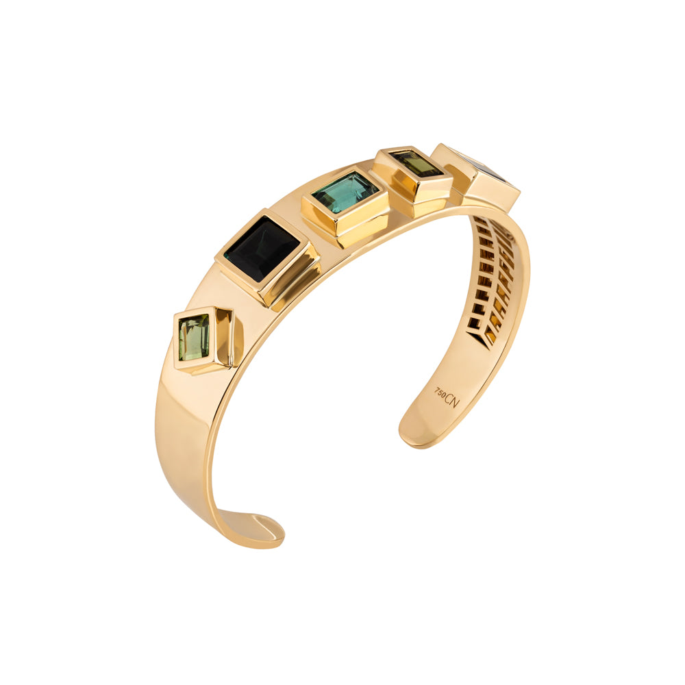 BRACELETE TURMALINAS E DIAMANTES