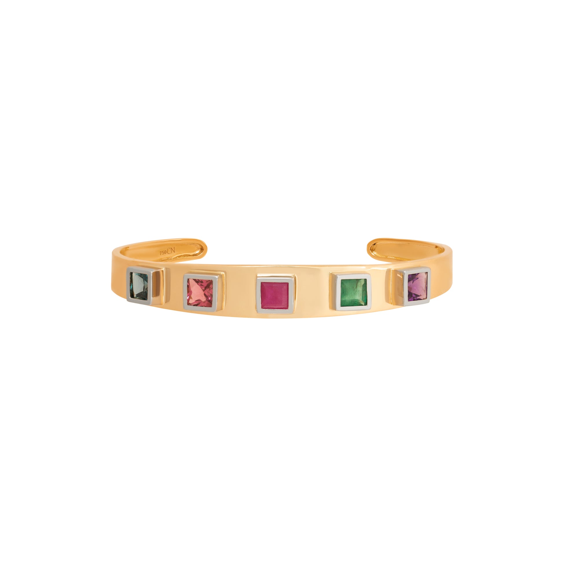 BRACELETE COM GEMAS COLORIDAS