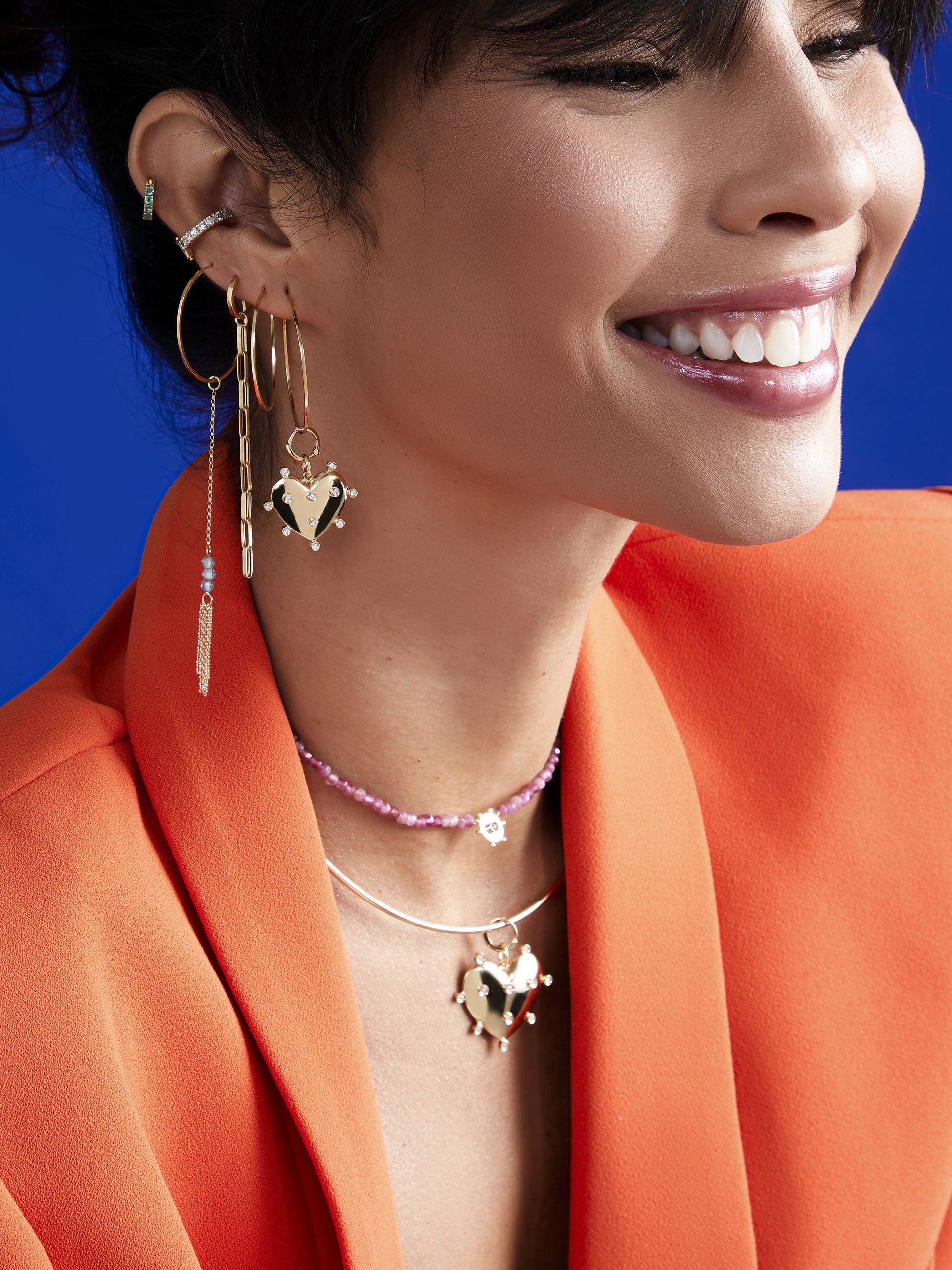 PINGENTE CORAÇÃO PEQUENO COM DIAMANTES