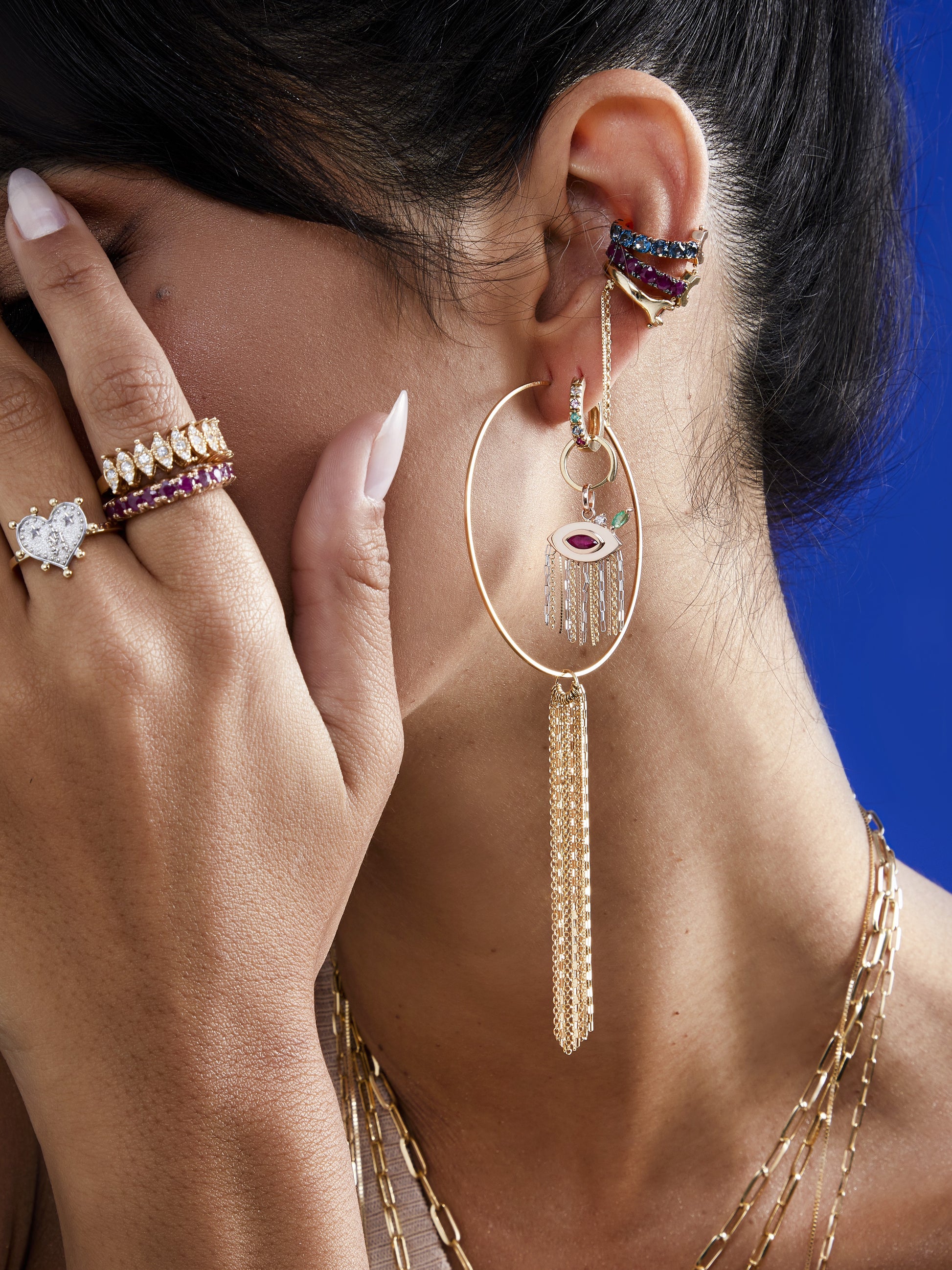 PINGENTE OLHO GREGO COM FRANJAS