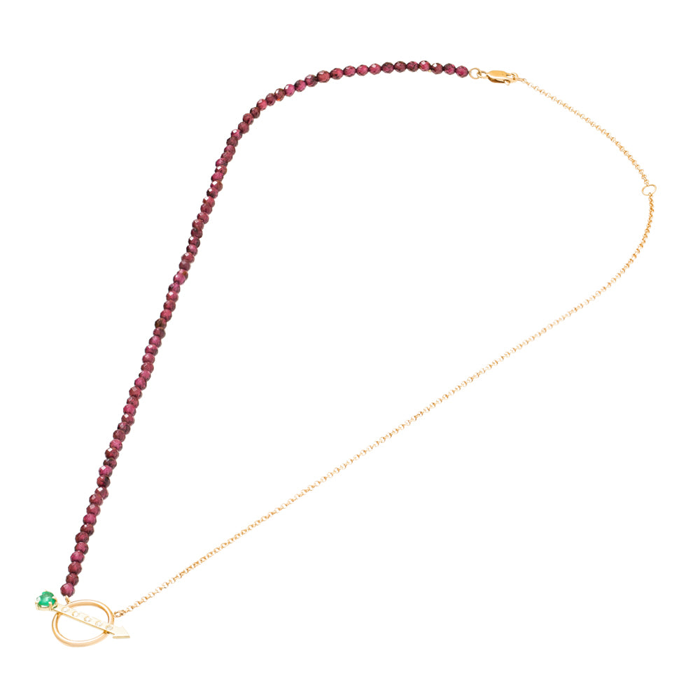 COLAR DUO COM FLECHA E GEMAS