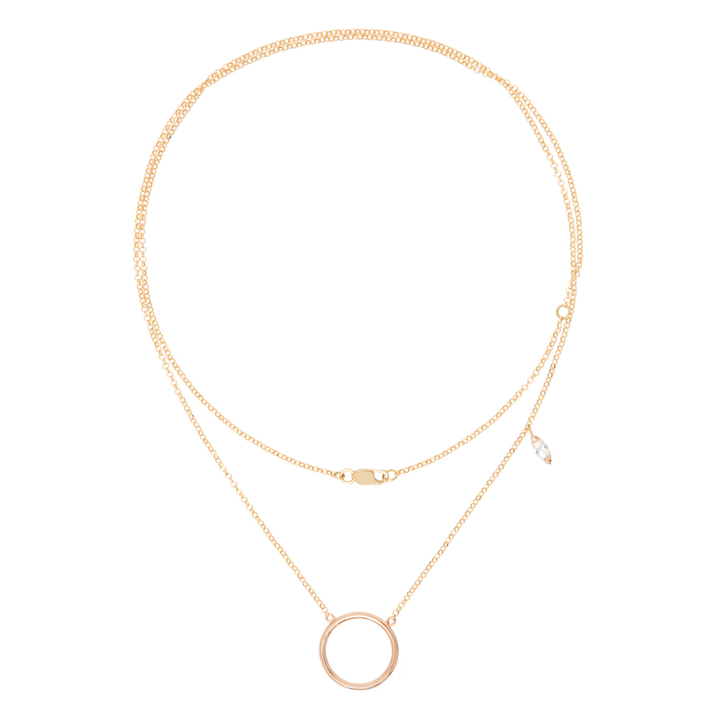 COLAR COM ELO E SAFIRA INCOLOR