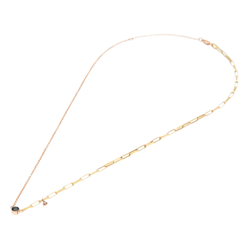 COLAR PONTO DE LUZ COM DIAMANTE NEGRO E CHOCOLATE