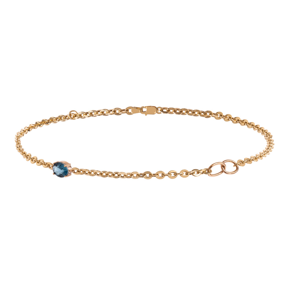 COLAR FIO BALÃO COM ELOS  E TOPÁZIO LONDON