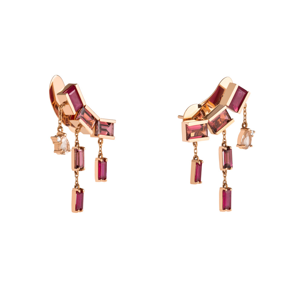 BRINCO EARCUFF BAGUETES COM FRANJAS