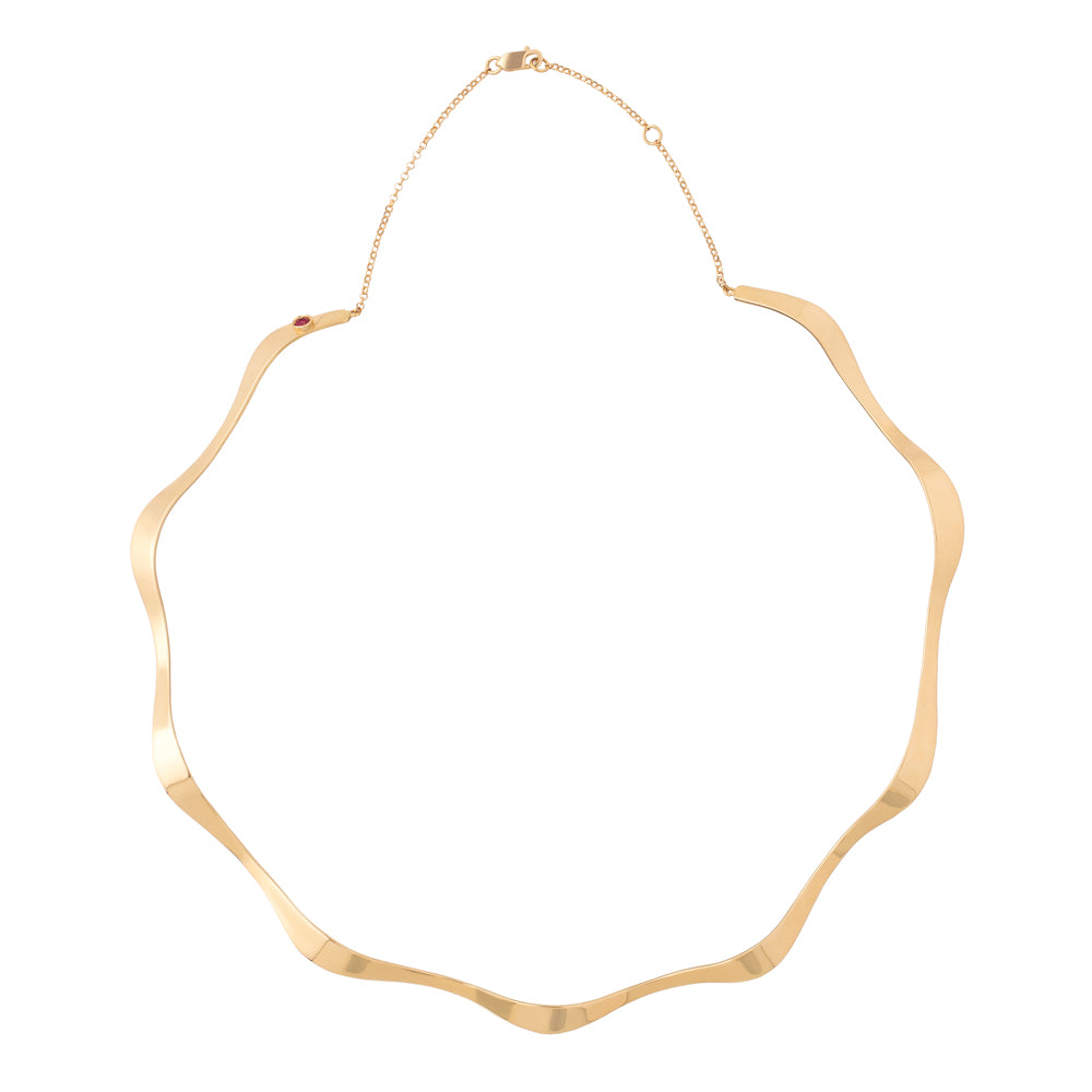 COLAR CHOKER RÍGIDA DE BABADOS