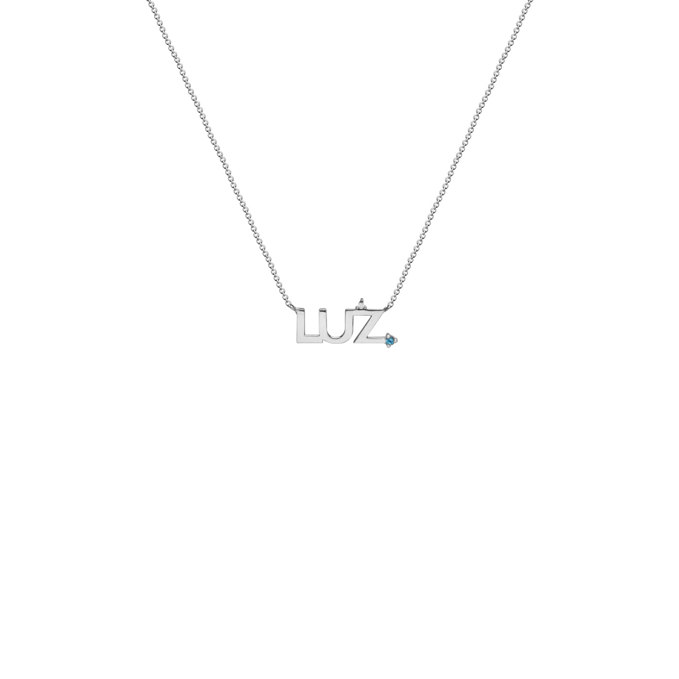 COLAR LUZ COM APATITA E DIAMANTE