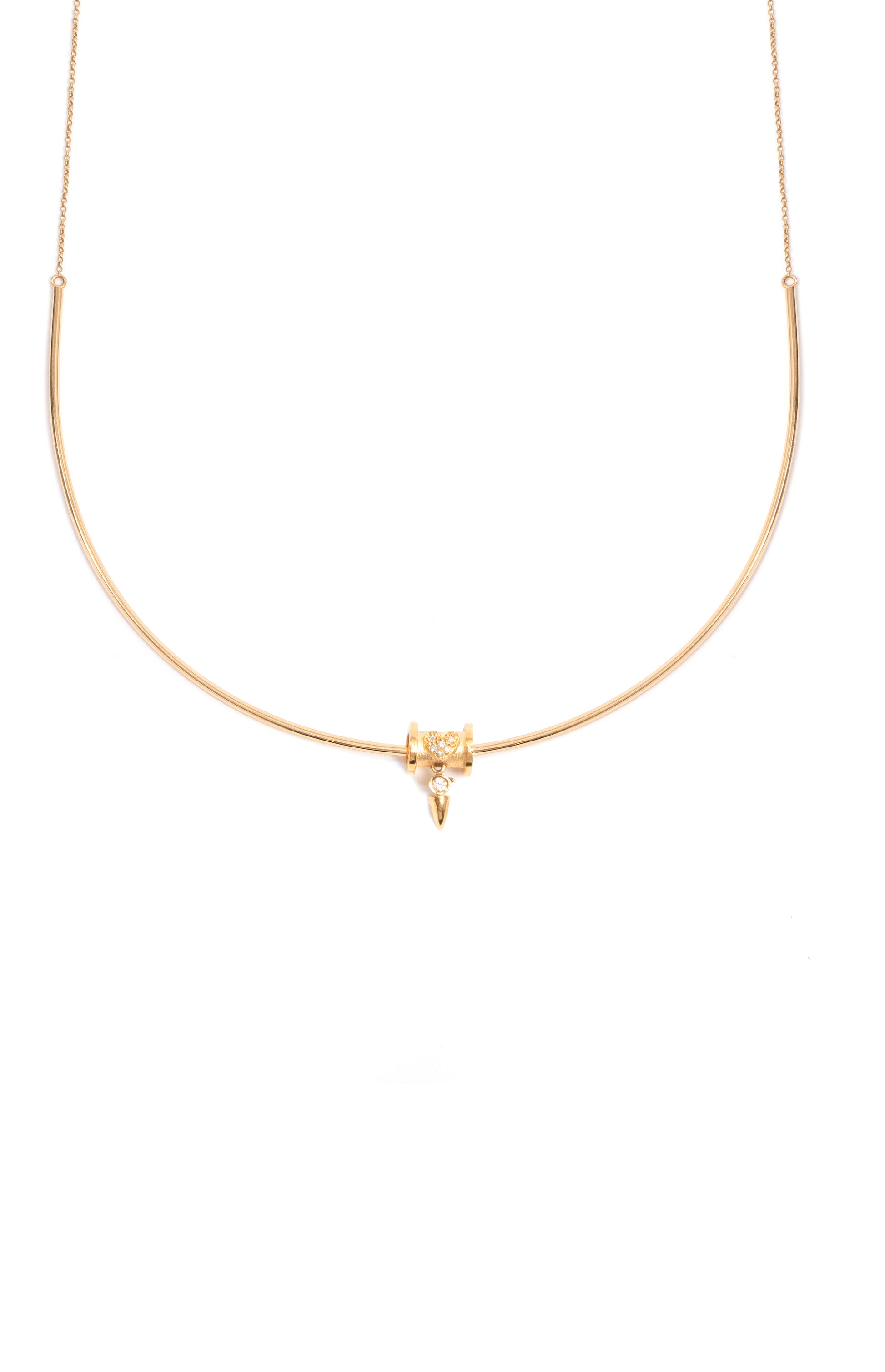 PINGENTE SEPARADOR CORAÇÃO COM DIAMANTE