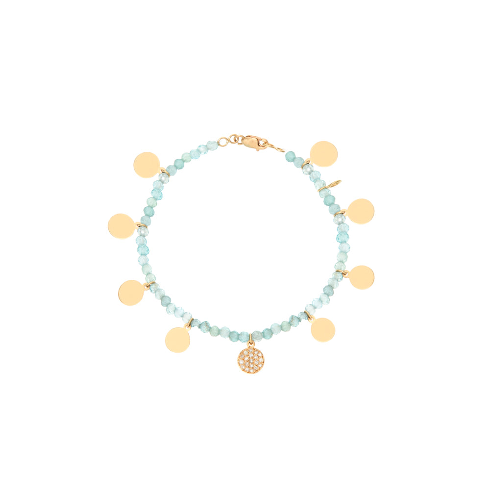 PULSEIRA COM MOEDINHAS E DIAMANTES