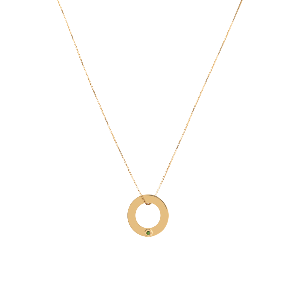 PINGENTE CÍRCULO COM GEMA P