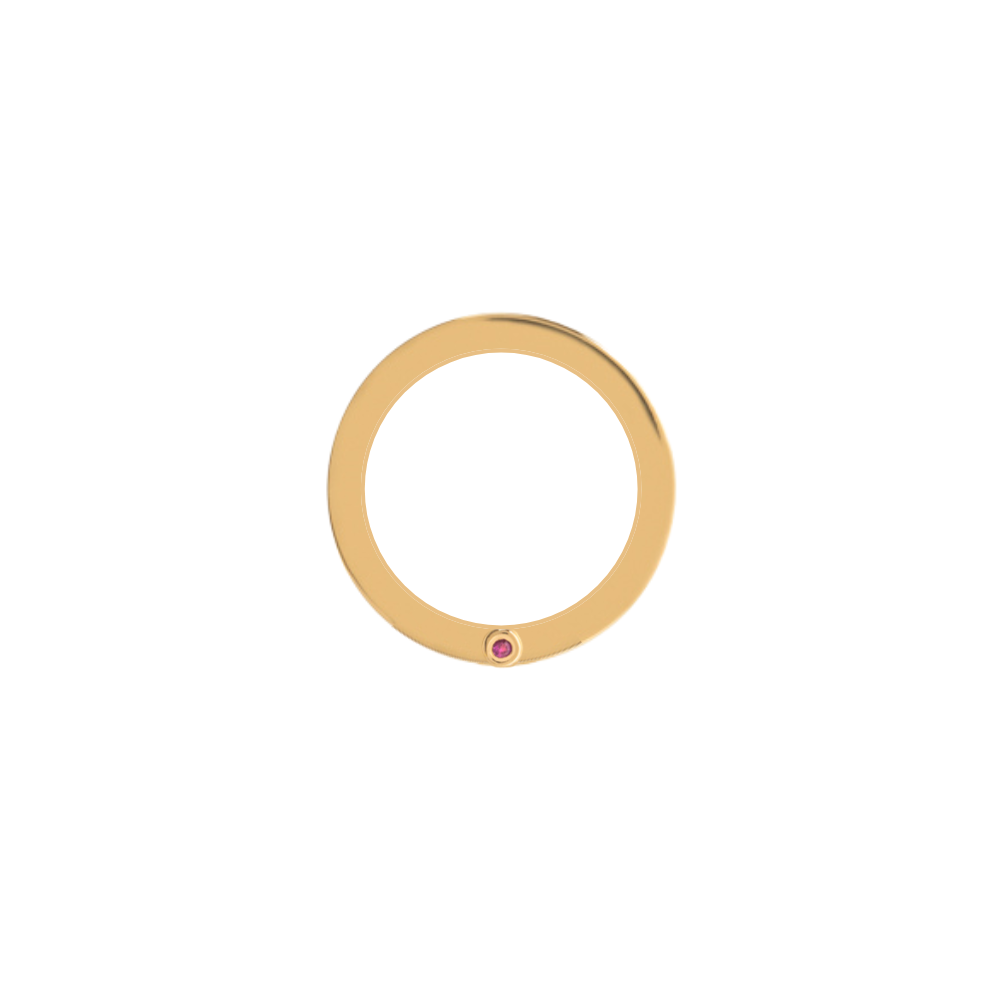 PINGENTE CÍRCULO COM GEMA G