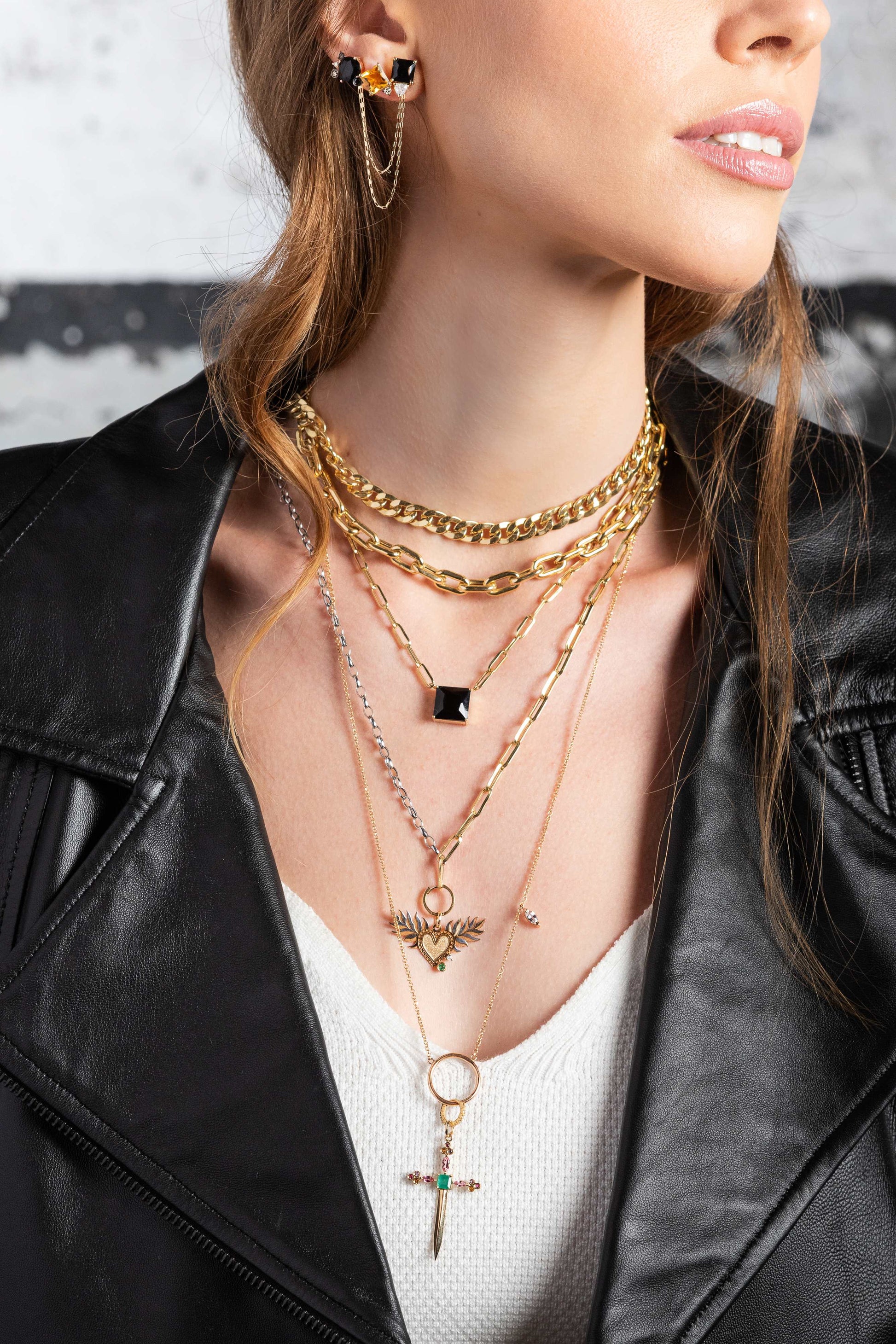 CHOKER COM ÔNIX CENTRAL P