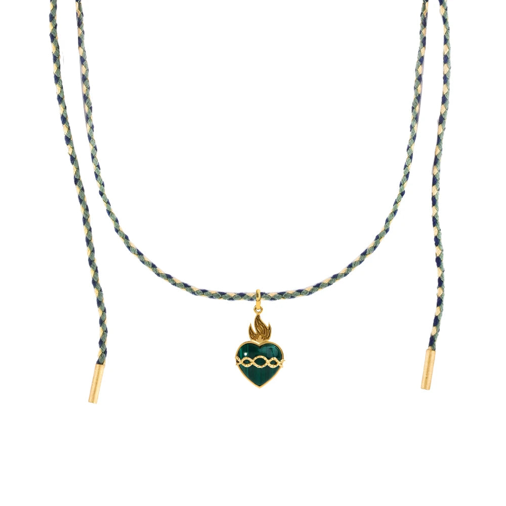 PINGENTE CORAÇÃO CHAMAS