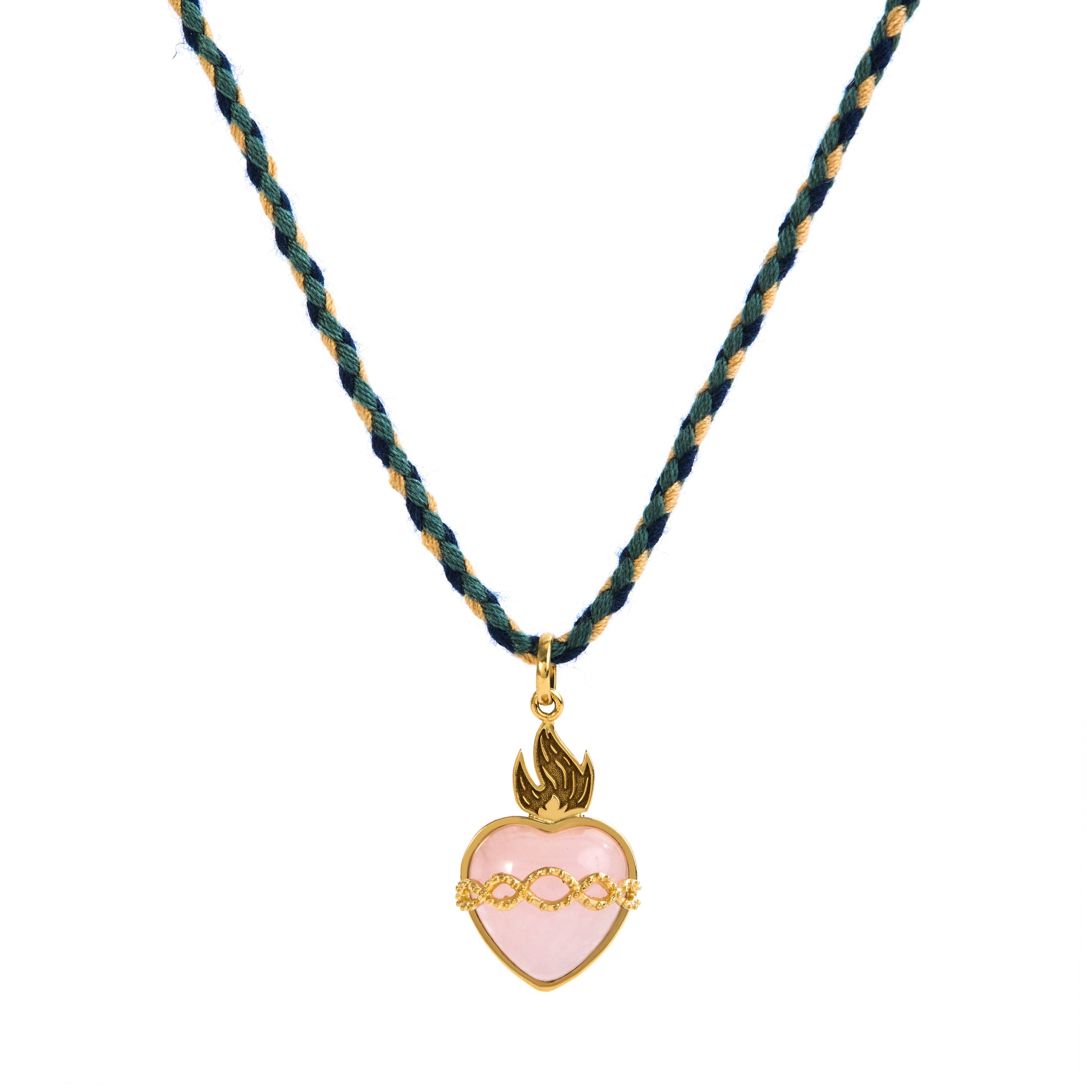 PINGENTE CORAÇÃO CHAMAS