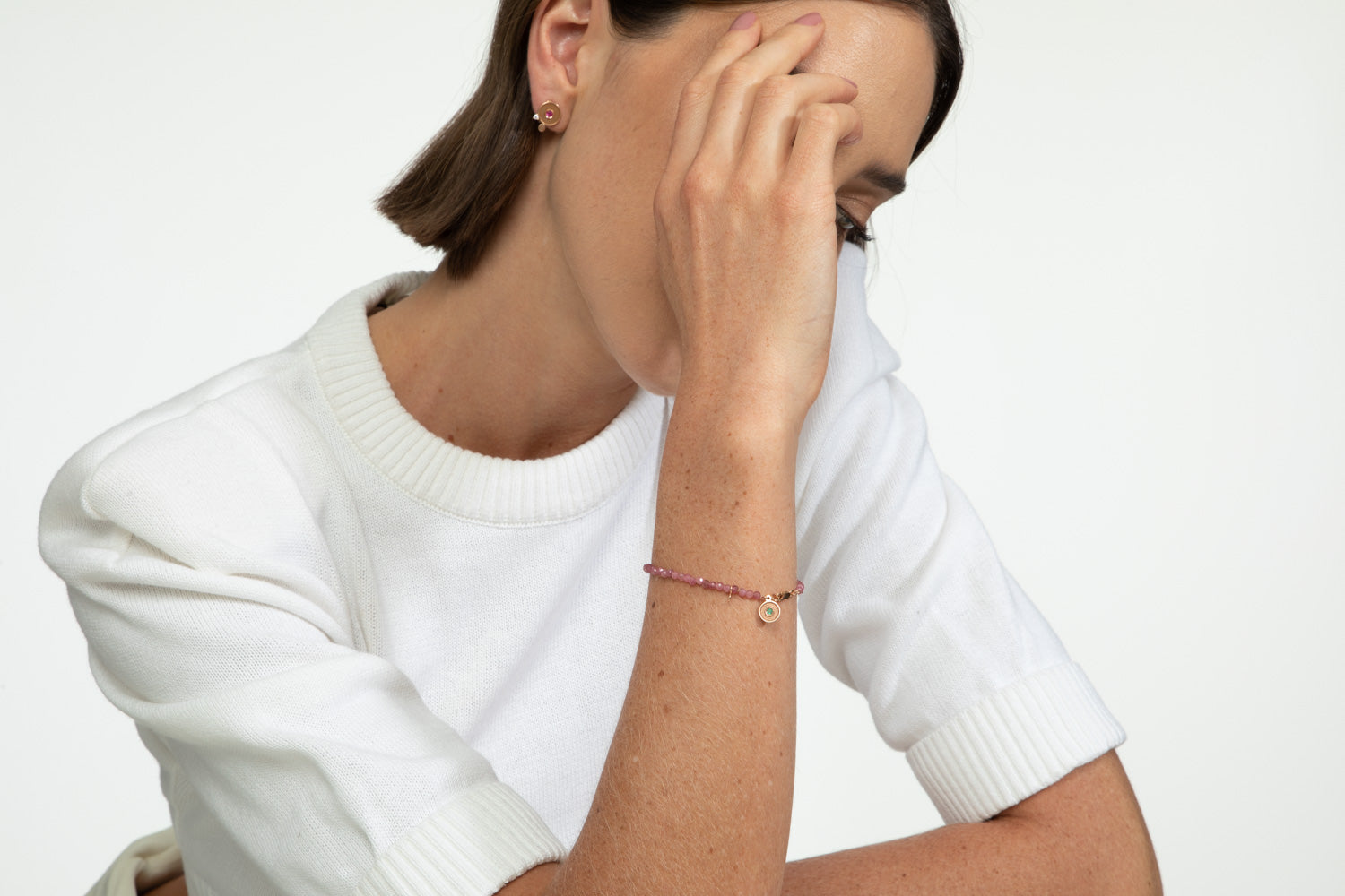 PULSEIRA COM MOEDINHA E GEMA