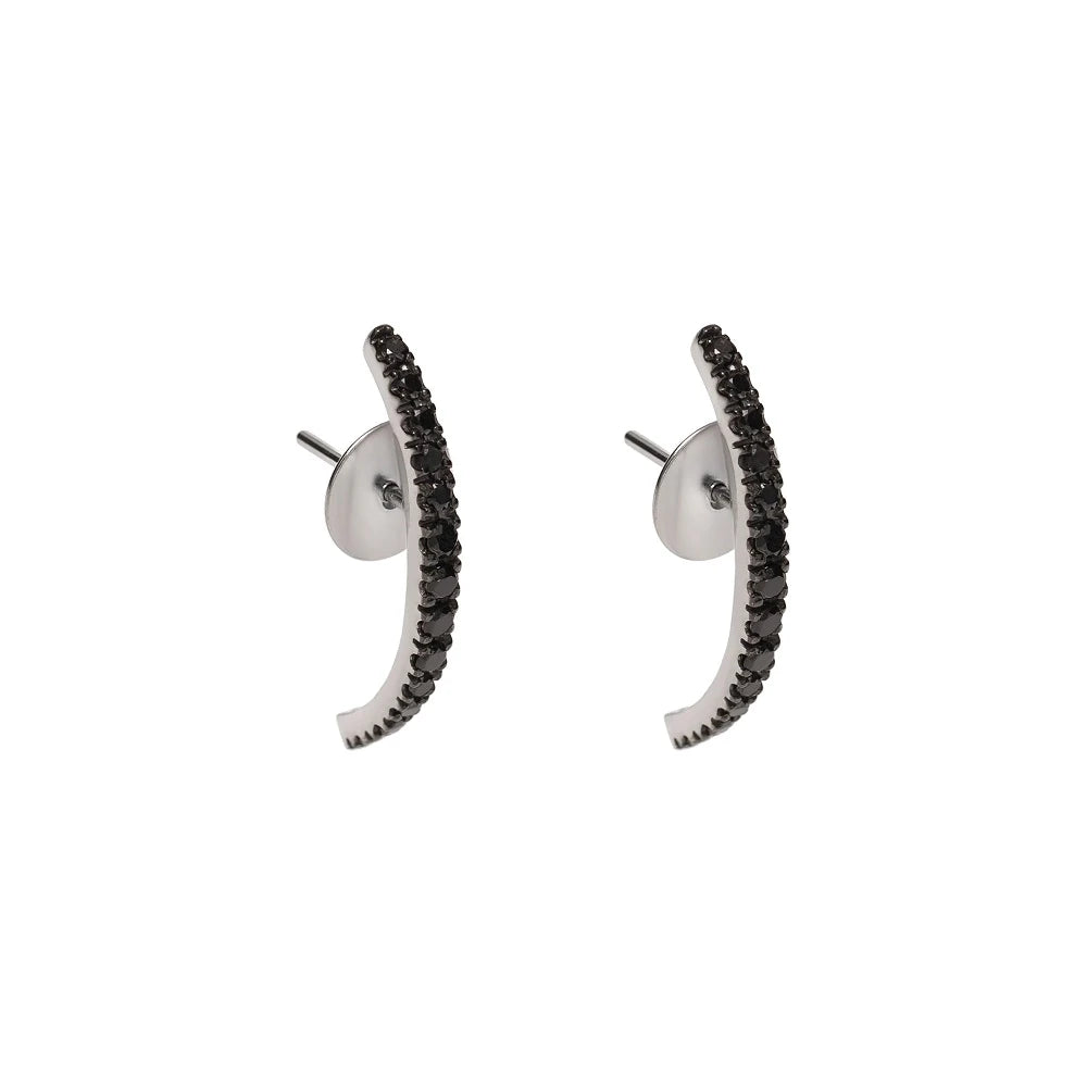 BRINCO CÔNCAVO DIAMANTE NEGRO
