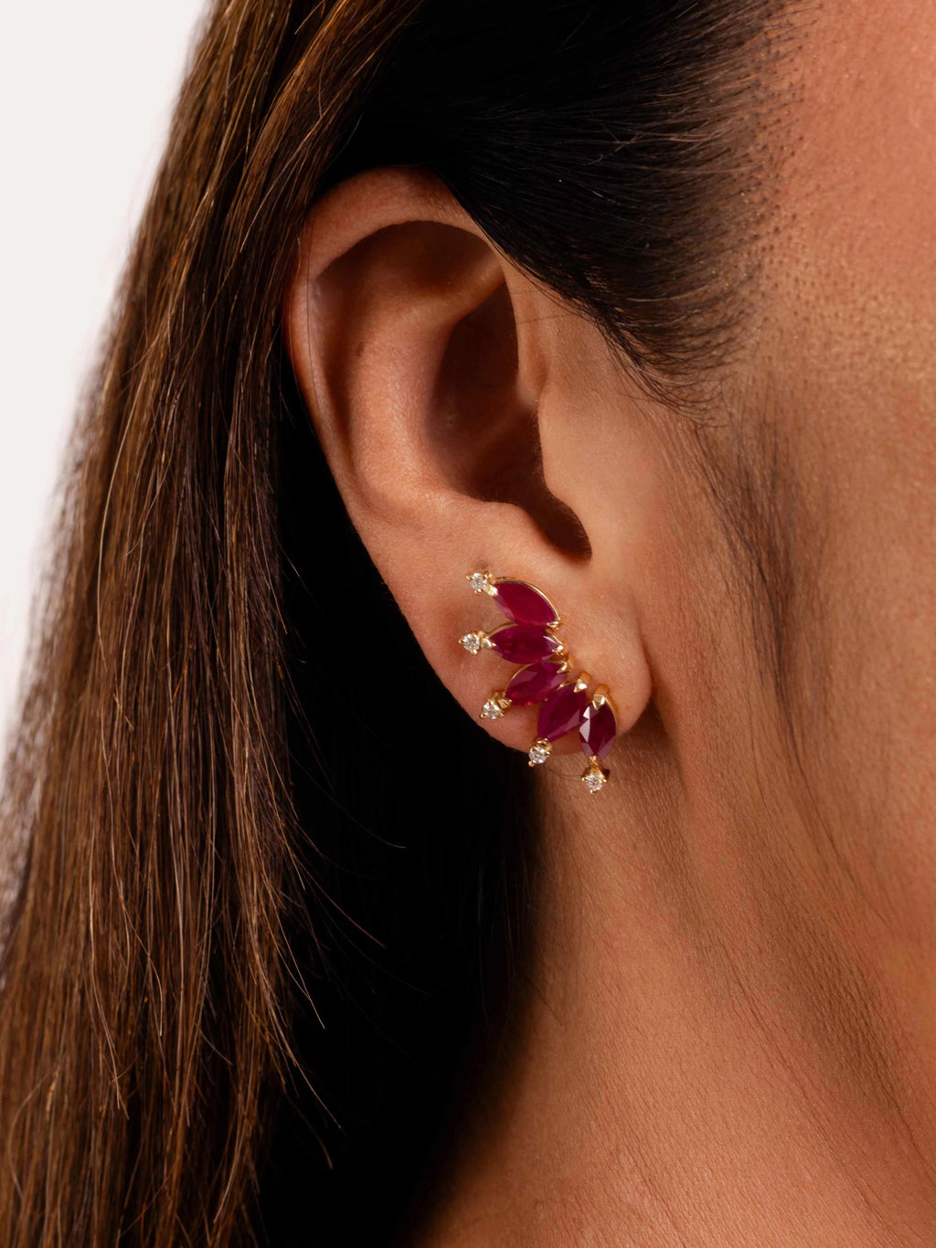 BRINCO EARCUFF RUBIS