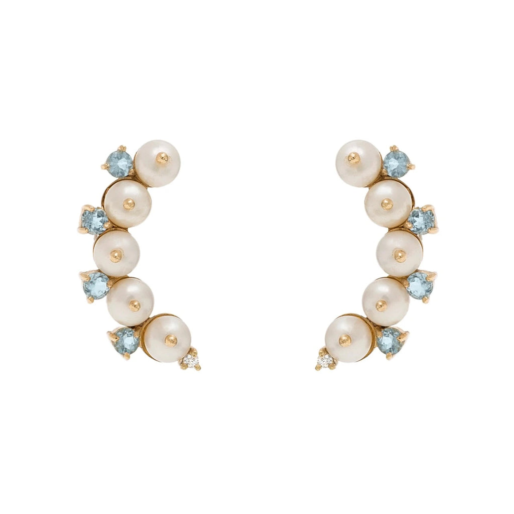 BRINCO EARCUFF PÉROLAS E GEMAS