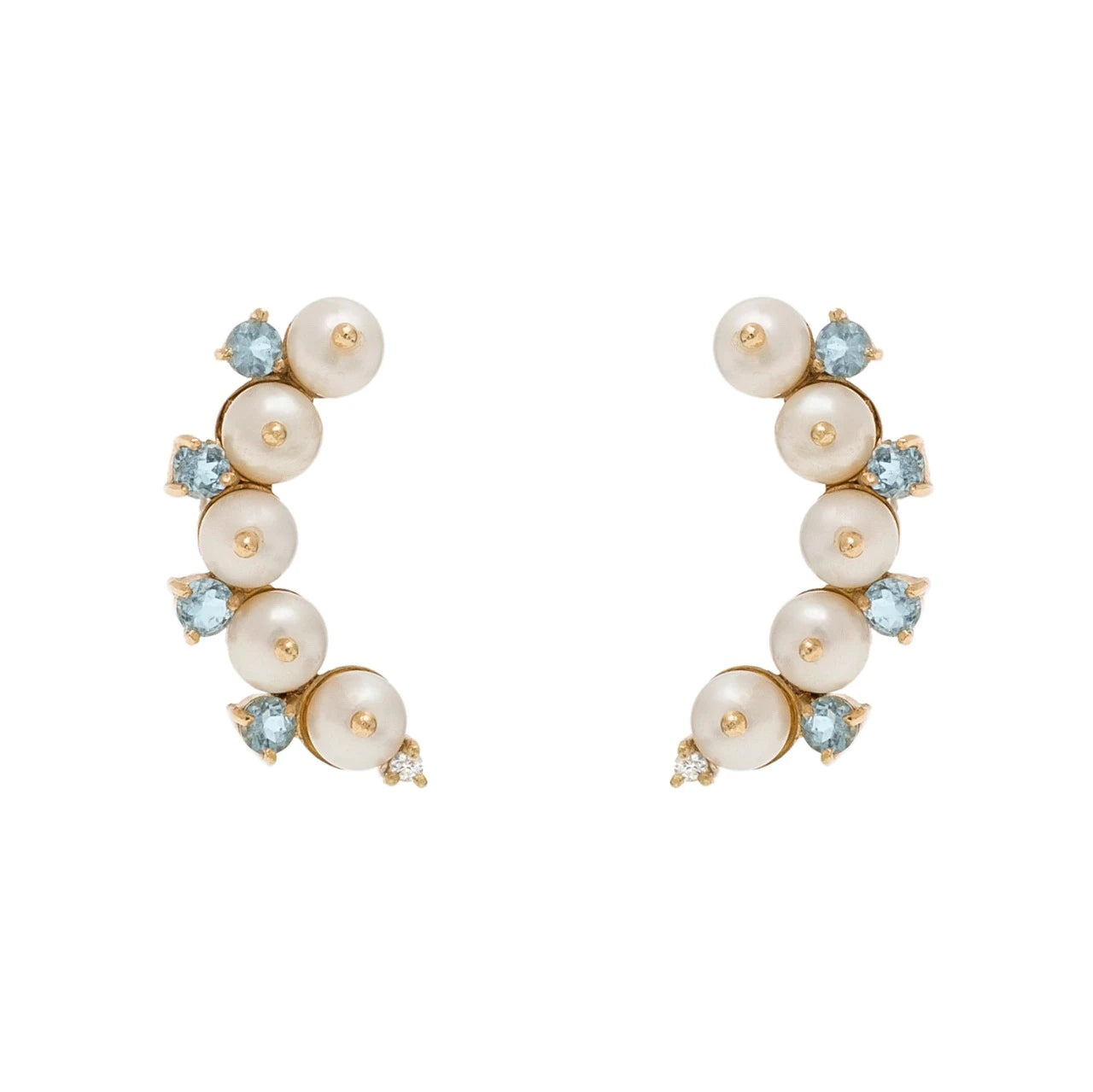 BRINCO EARCUFF PÉROLAS E GEMAS