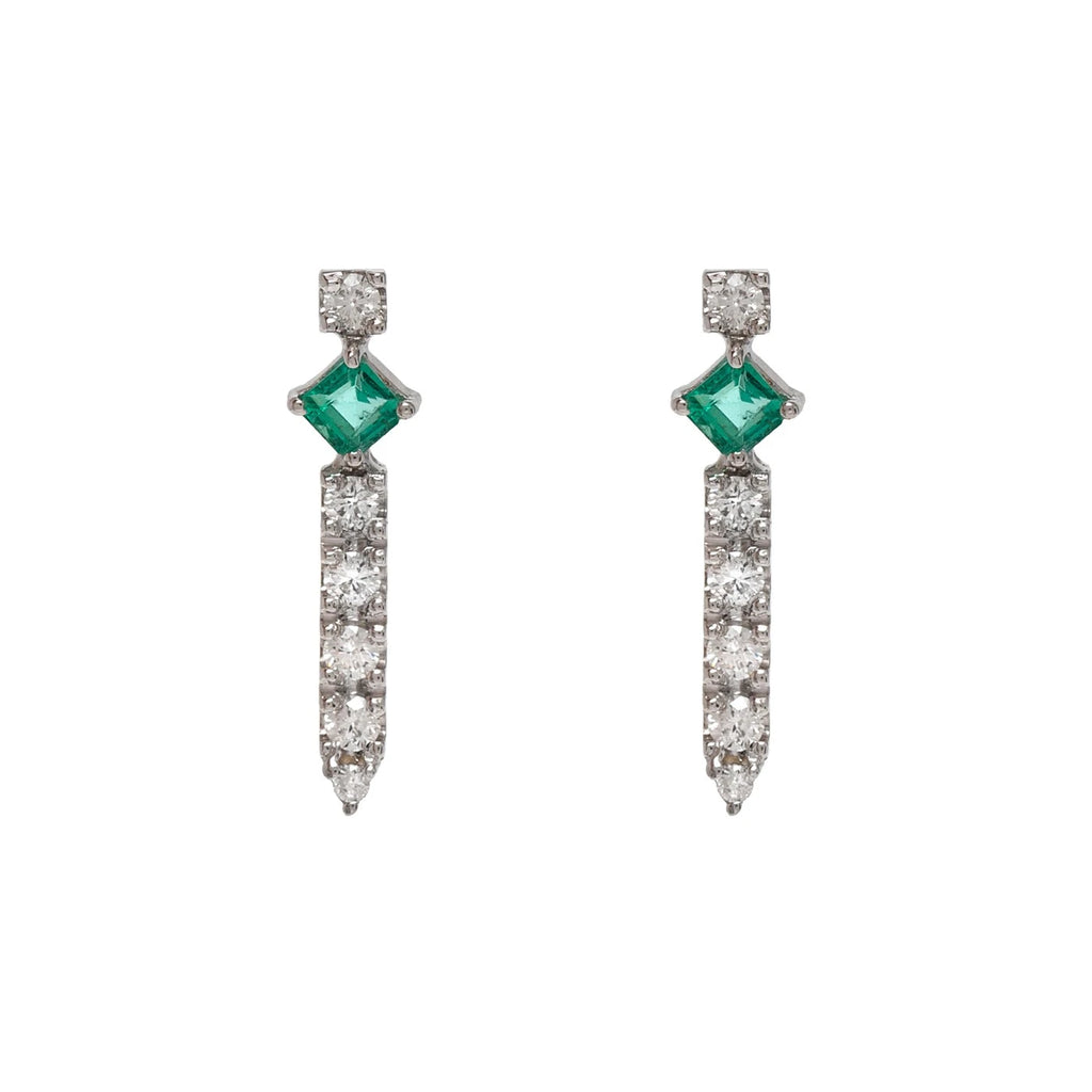 BRINCO PALITO COM ESMERALDA E DIAMANTES