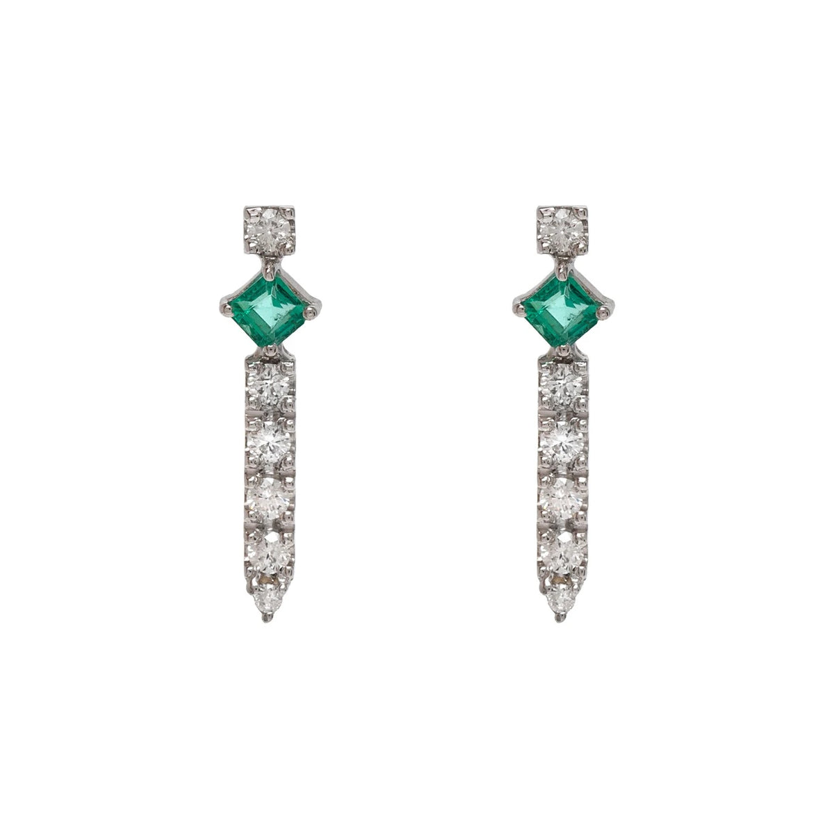 BRINCO PALITO COM ESMERALDA E DIAMANTES