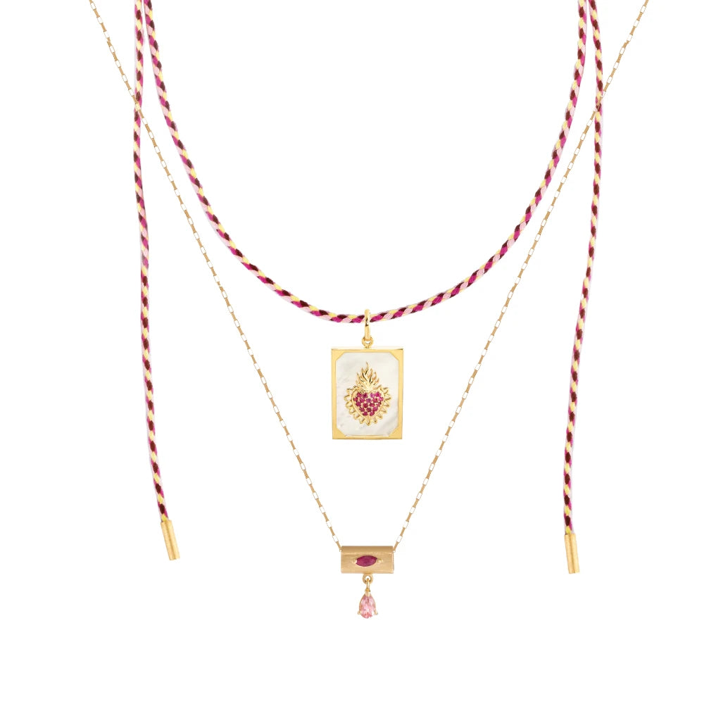 PINGENTE CHAMA DE AMOR COM RUBI