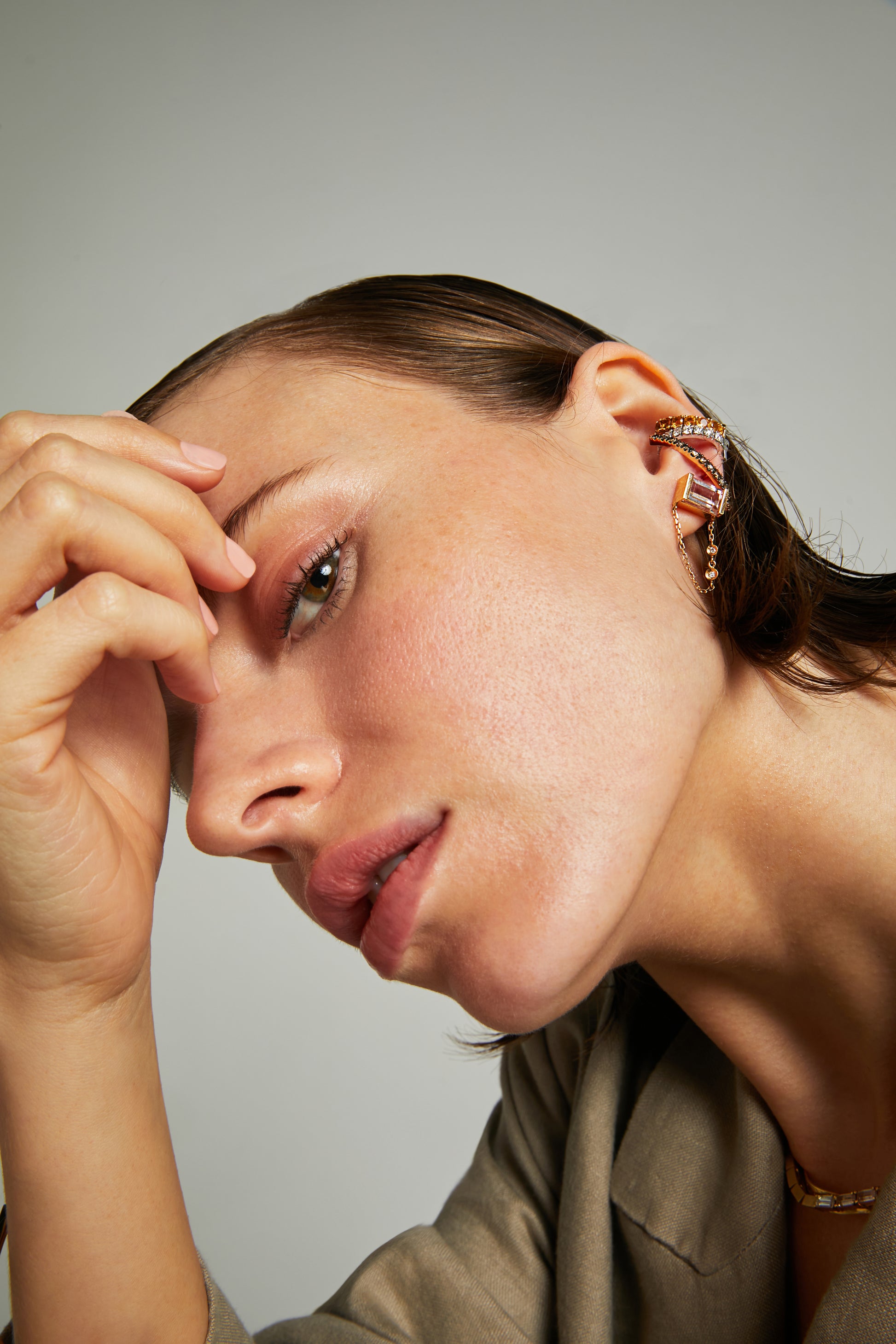 BRINCO MORGANITA COM CORRENTE E DIAMANTE