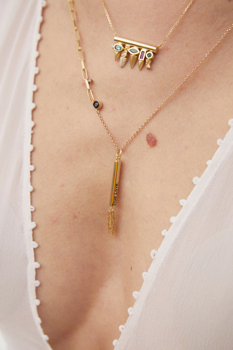 PINGENTE CILINDRO "TRUE LOVE"