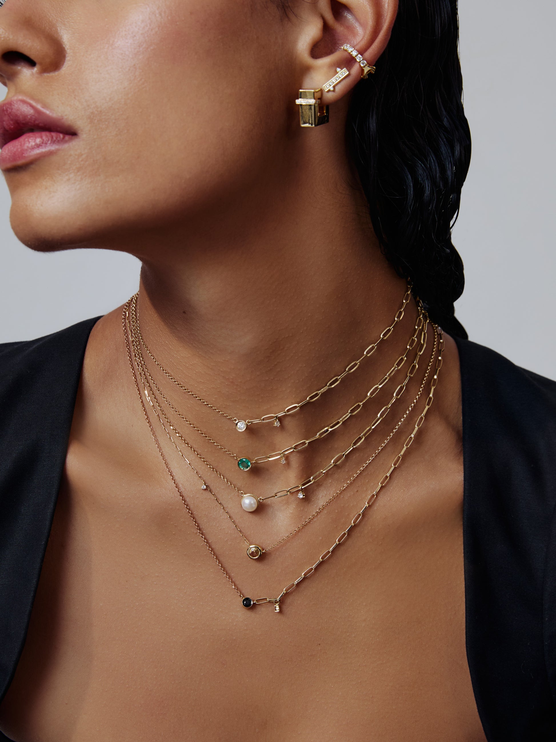 COLAR PONTO DE LUZ DE ESMERALDA