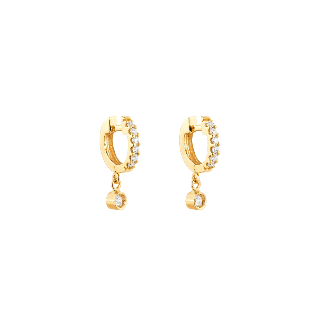 BRINCO ARGOLA COM DIAMANTES