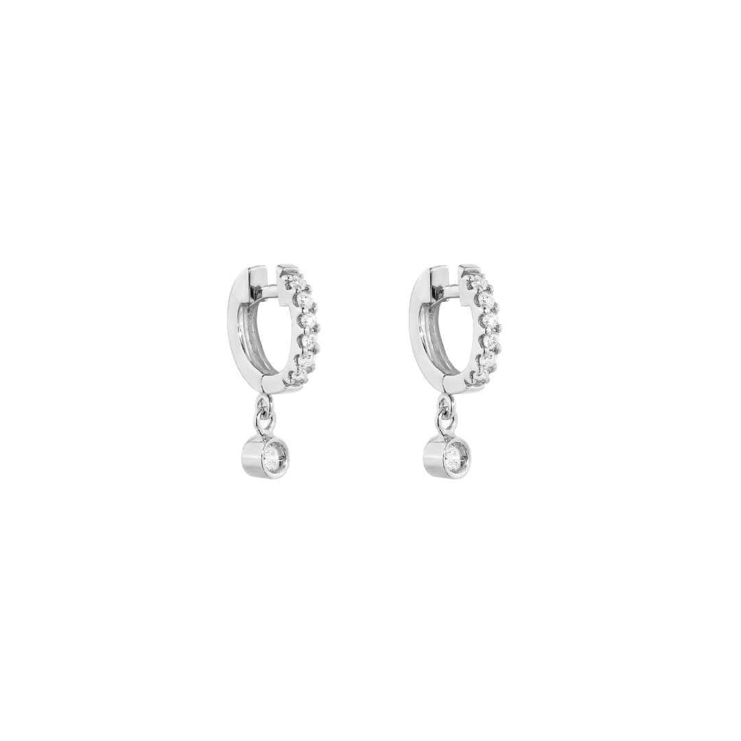 BRINCO ARGOLA COM DIAMANTES