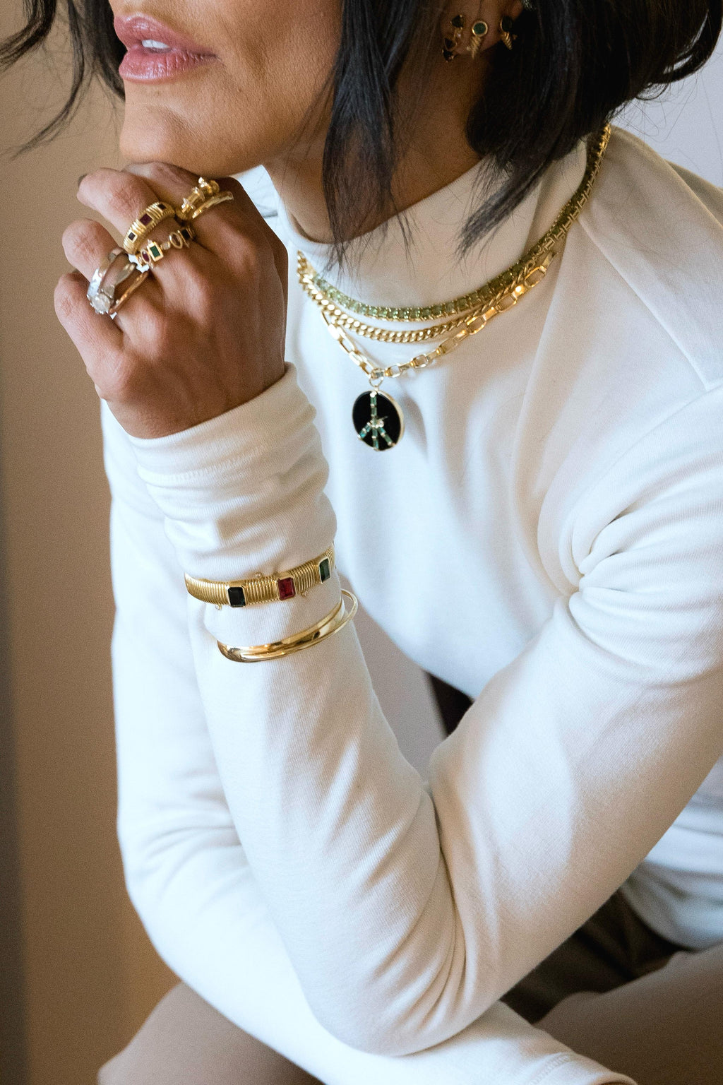 BRACELETE MAXI BOLD COM TURMALINAS