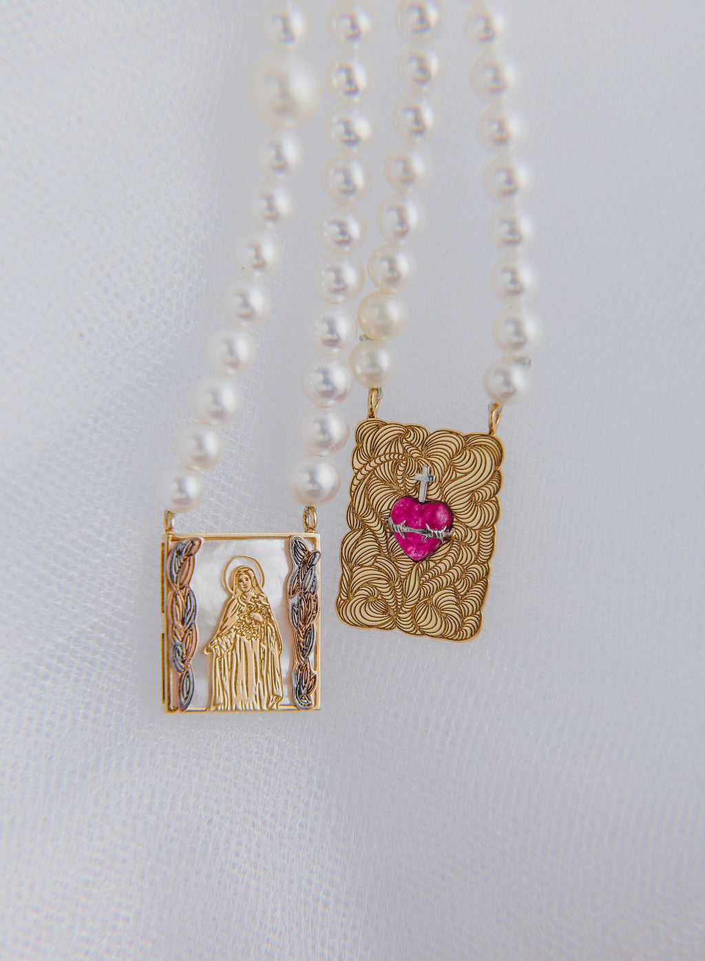 COLAR ESCAPULÁRIO NOSSA SENHORA PÉROLAS