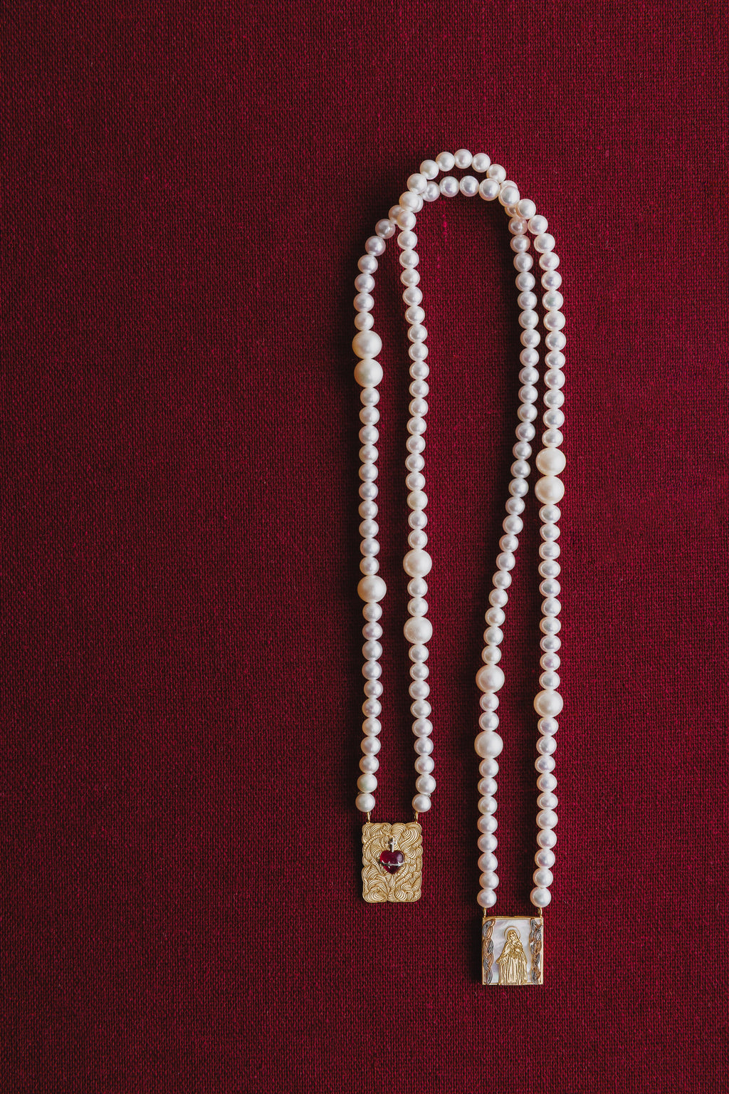 COLAR ESCAPULÁRIO NOSSA SENHORA PÉROLAS