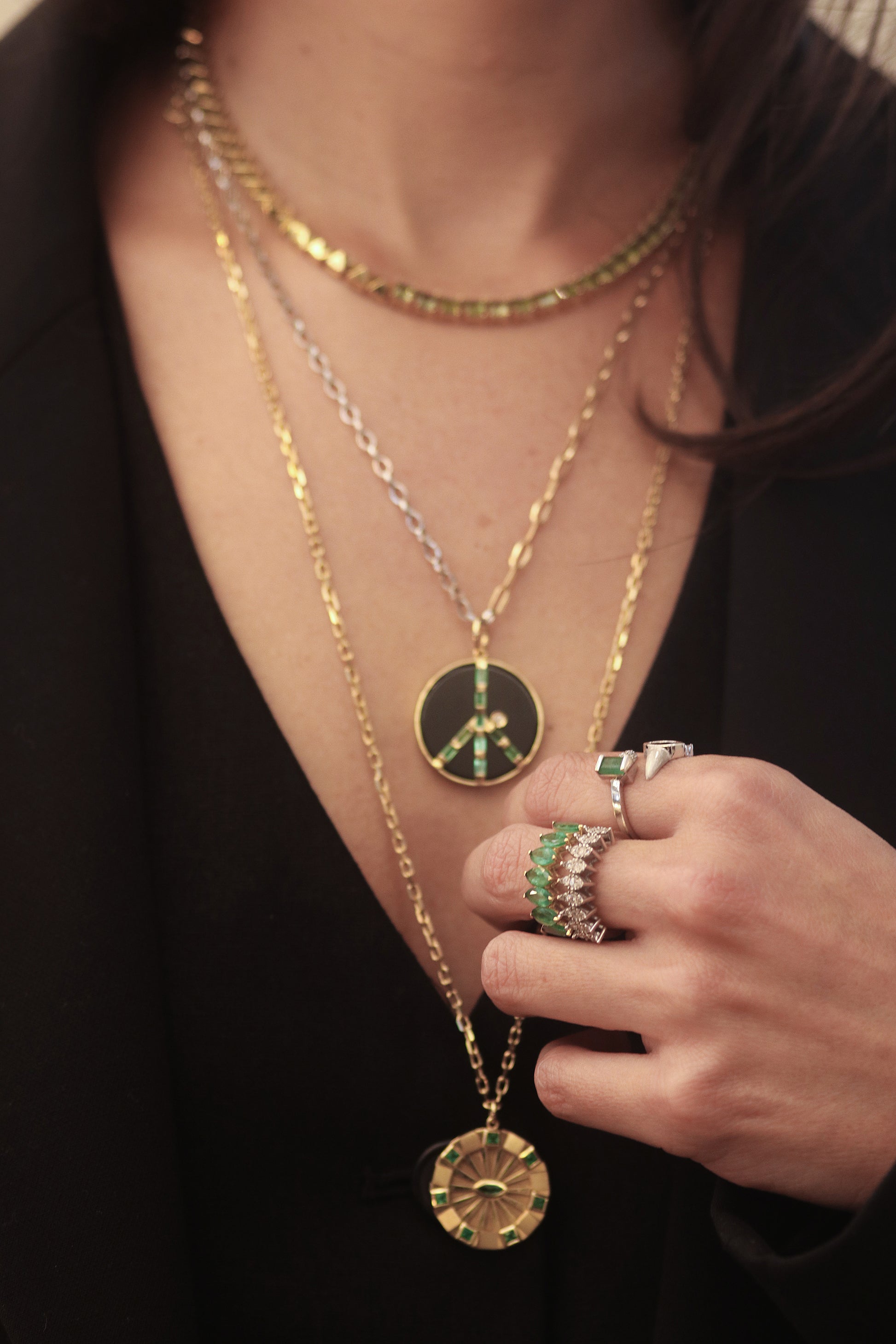 ANEL MEIA ALIANÇA GRANITADO DIAMANTES