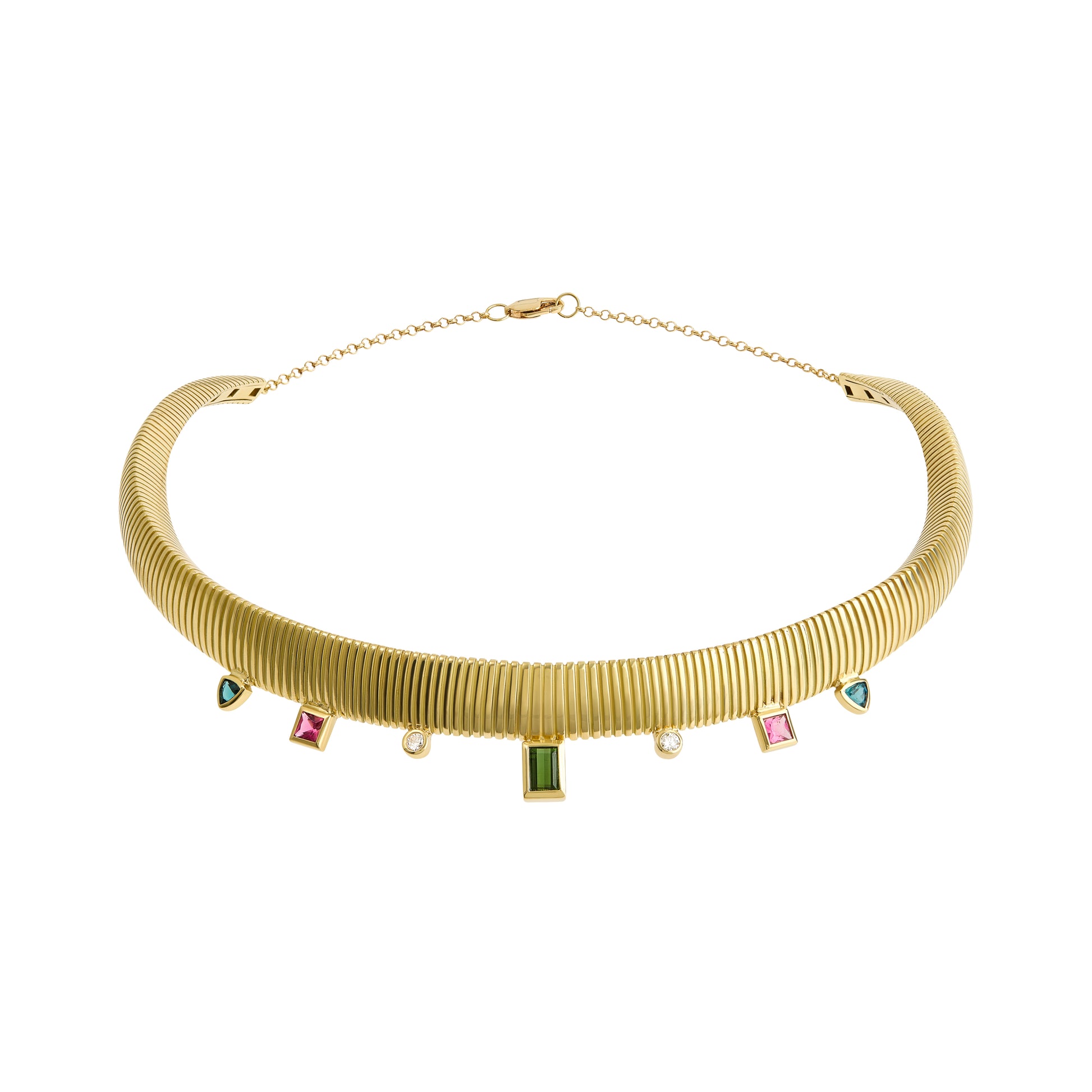 COLAR ARO BOLD COM TURMALINAS