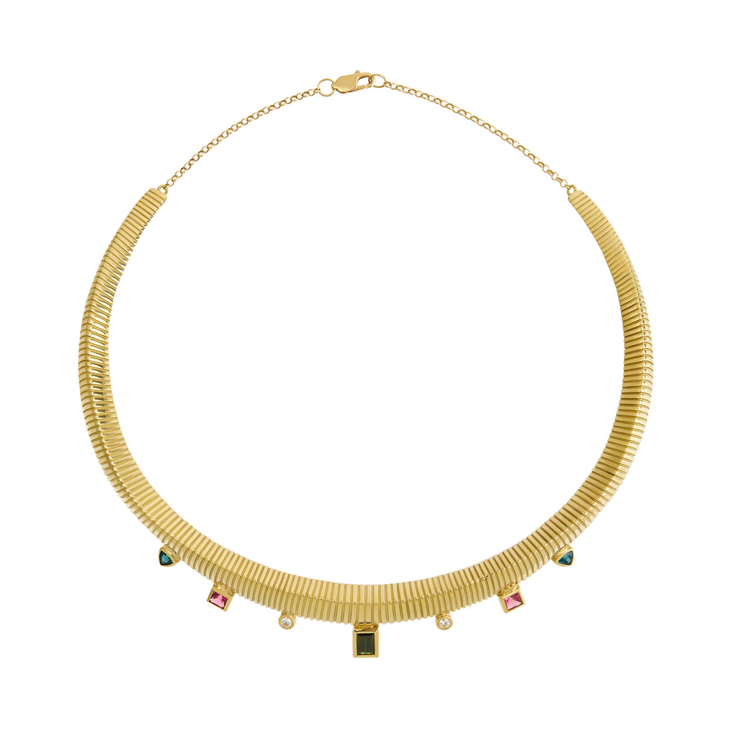 COLAR ARO BOLD COM TURMALINAS