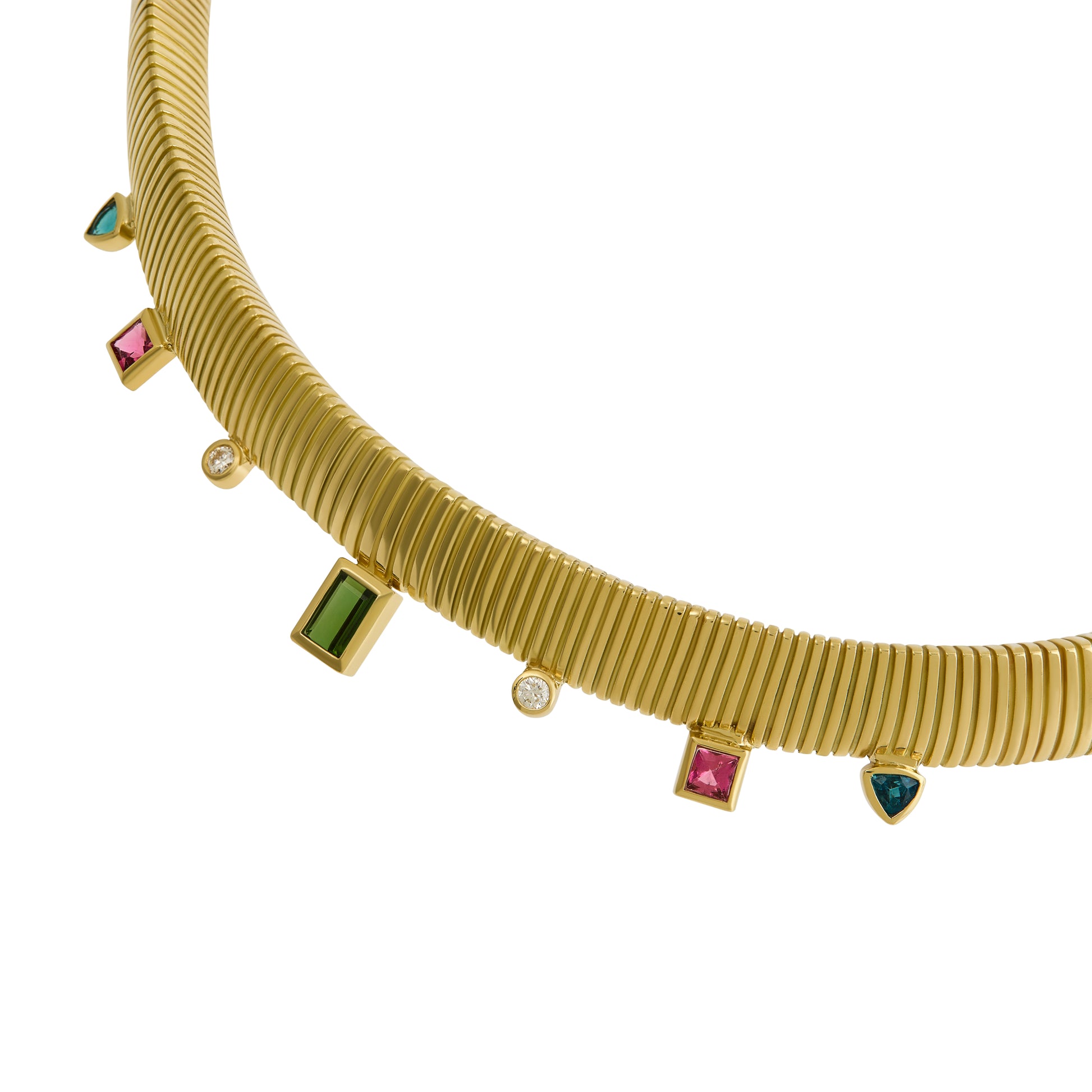 COLAR ARO BOLD COM TURMALINAS