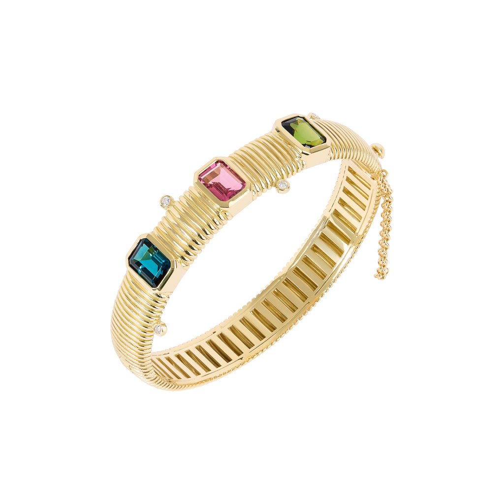 BRACELETE MAXI BOLD COM TURMALINAS