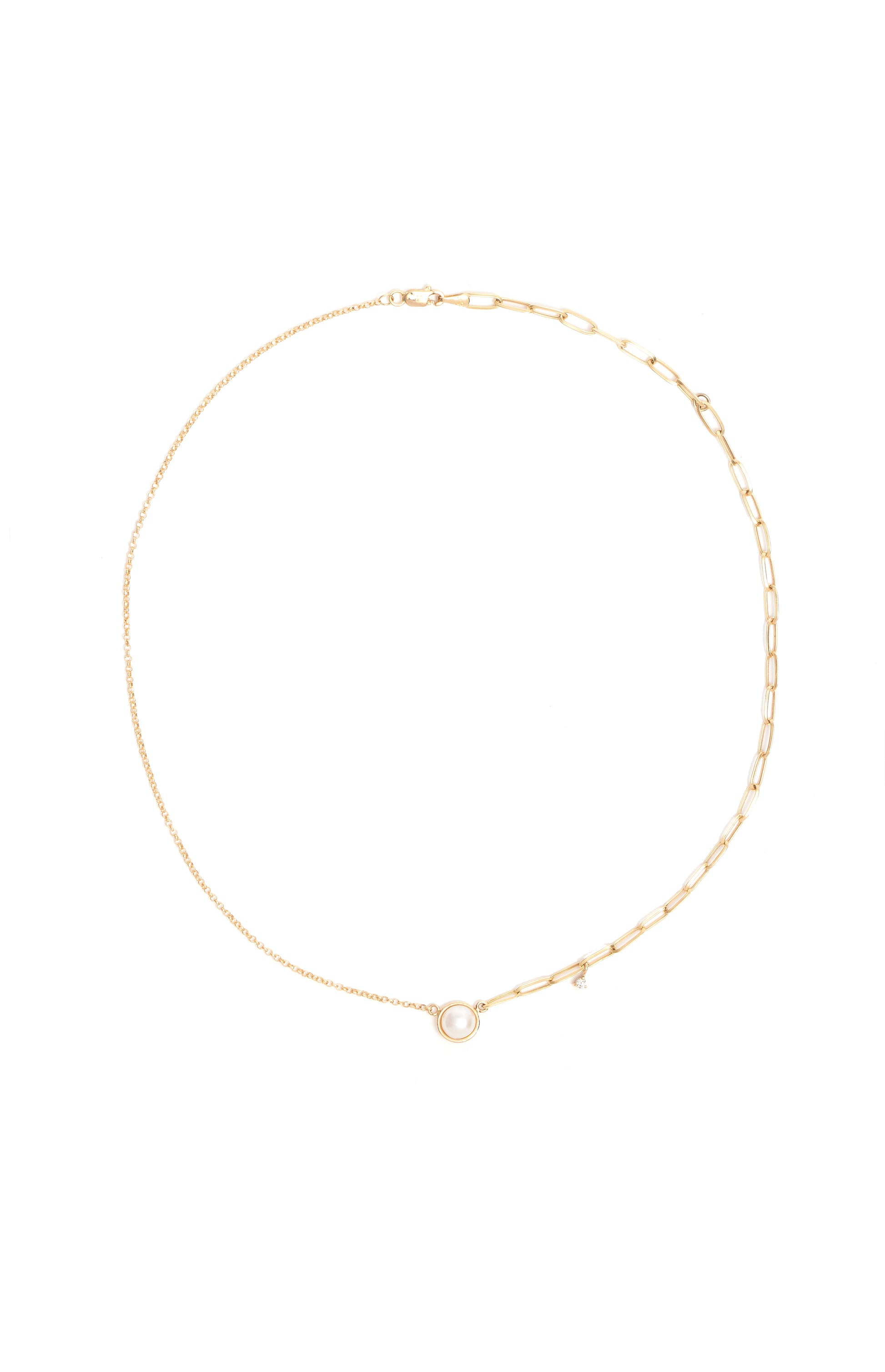 COLAR PONTO DE LUZ COM PÉROLA