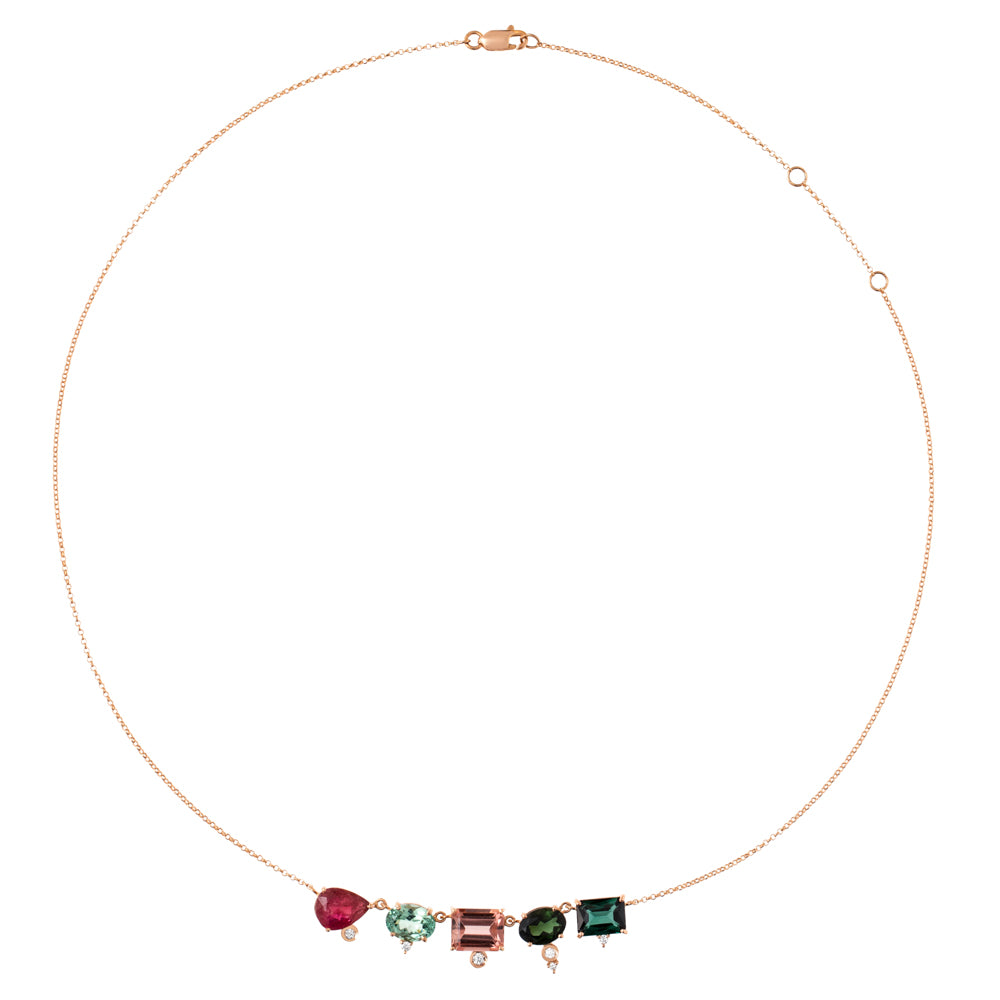 COLAR TURMALINAS COLORIDAS