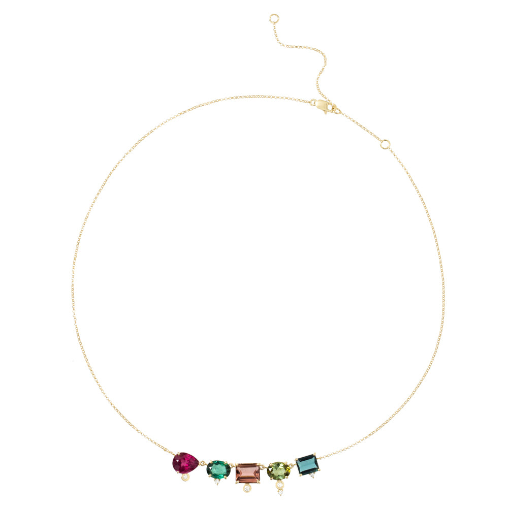 COLAR TURMALINAS COLORIDAS
