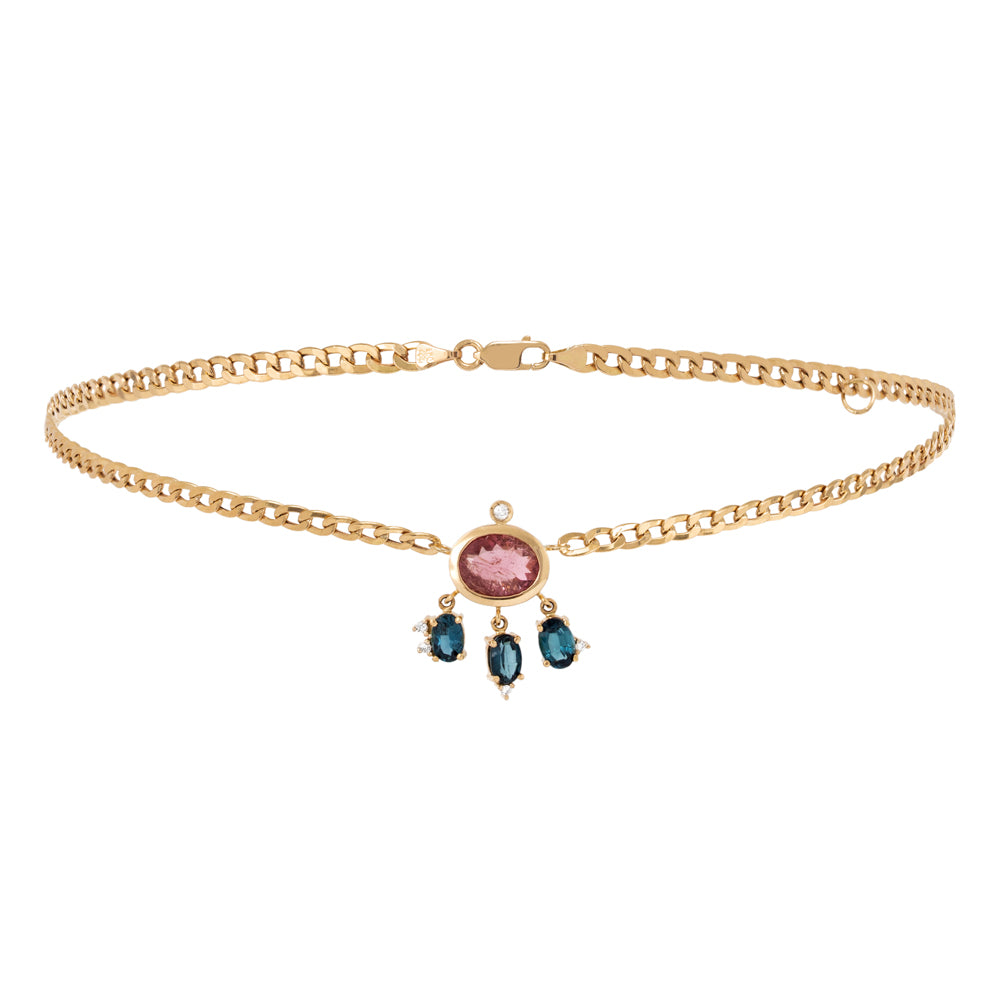 COLAR COM GOTAS DE TURMALINAS