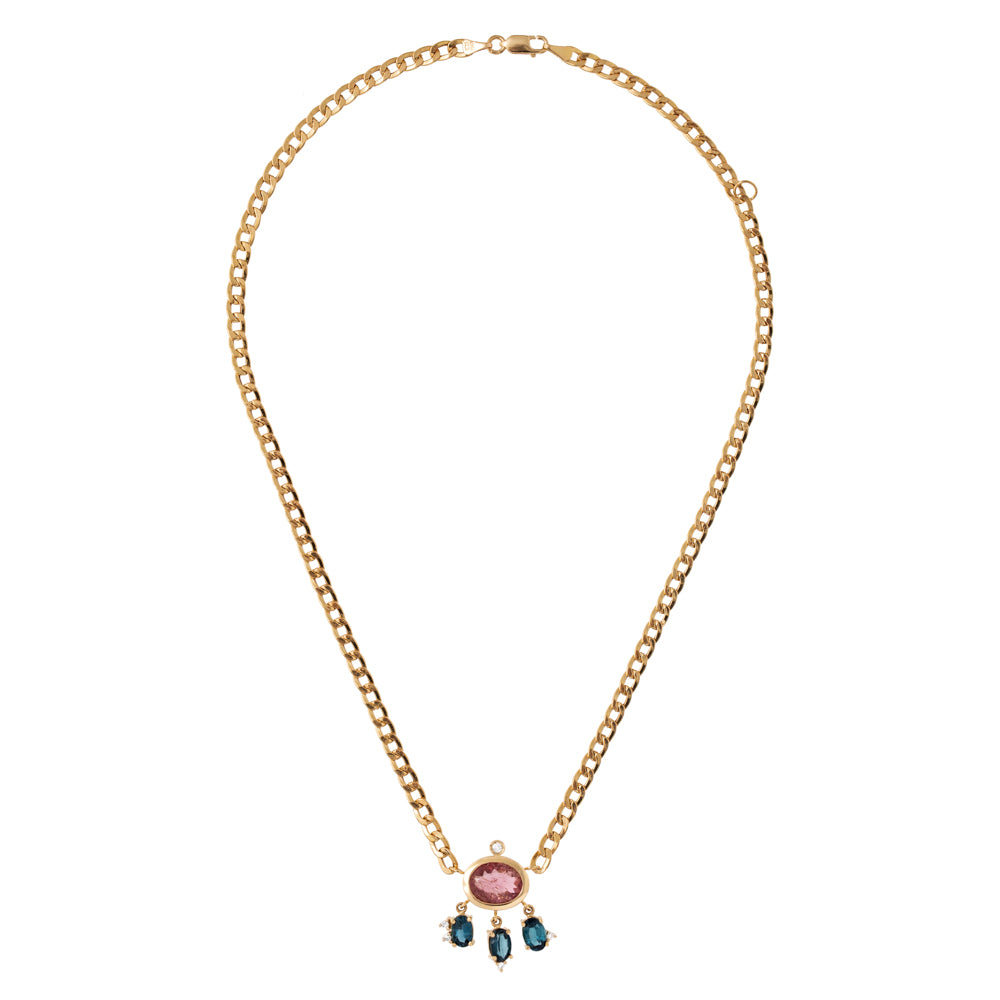 COLAR COM GOTAS DE TURMALINAS